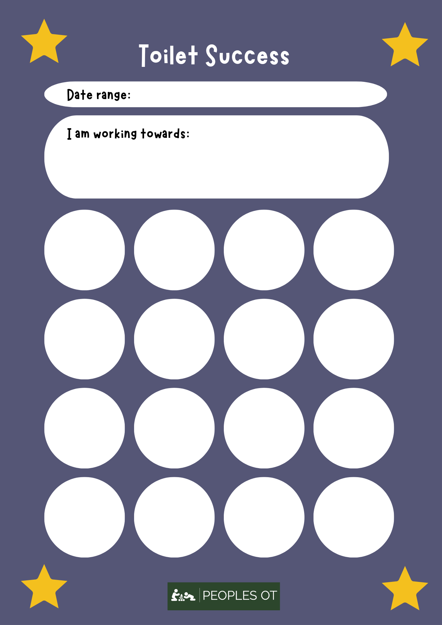 Toilet training sticker chart!