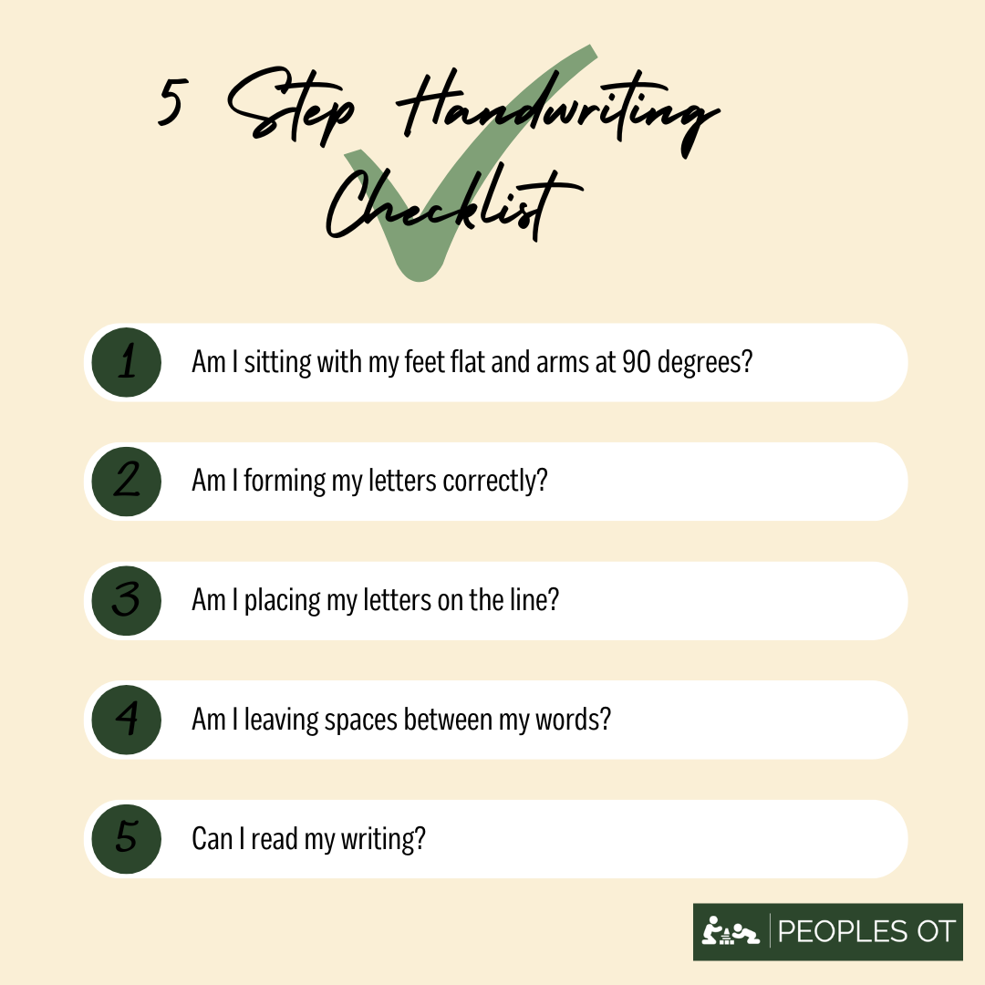 5-step handwriting checklist