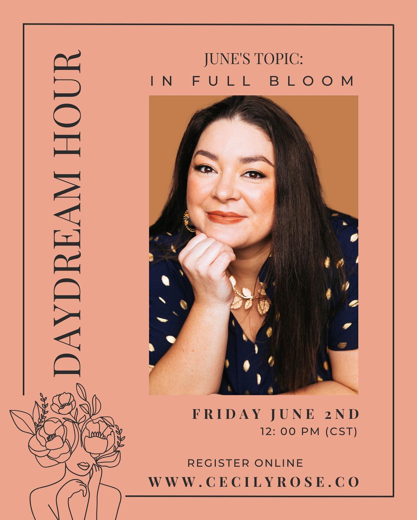 What would it look like to live your life in full bloom? To cultivate a life that fills you with a sense of groundedness, growth, and beauty? 

During June&rsquo;s Daydream Hour, I&rsquo;ll guide you through thoughtful visualizations to support your 