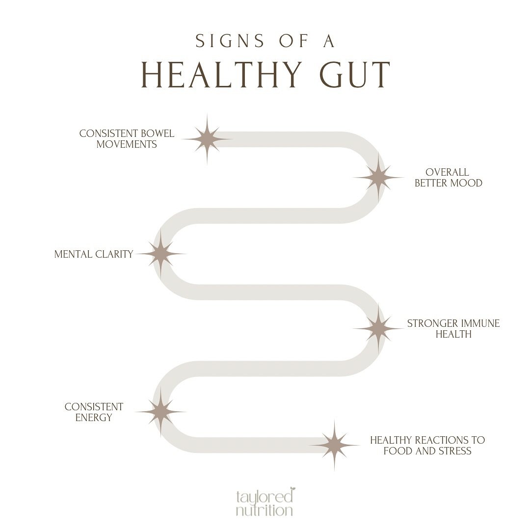 Since we are LITERALLY made up of more bacteria cells than human cells (that fact always makes me feel a little weird, anyone else?! 🦠) - it makes sense than our gut has a hugeee impact on every aspect of our health. 

Here&rsquo;s just a few signs 