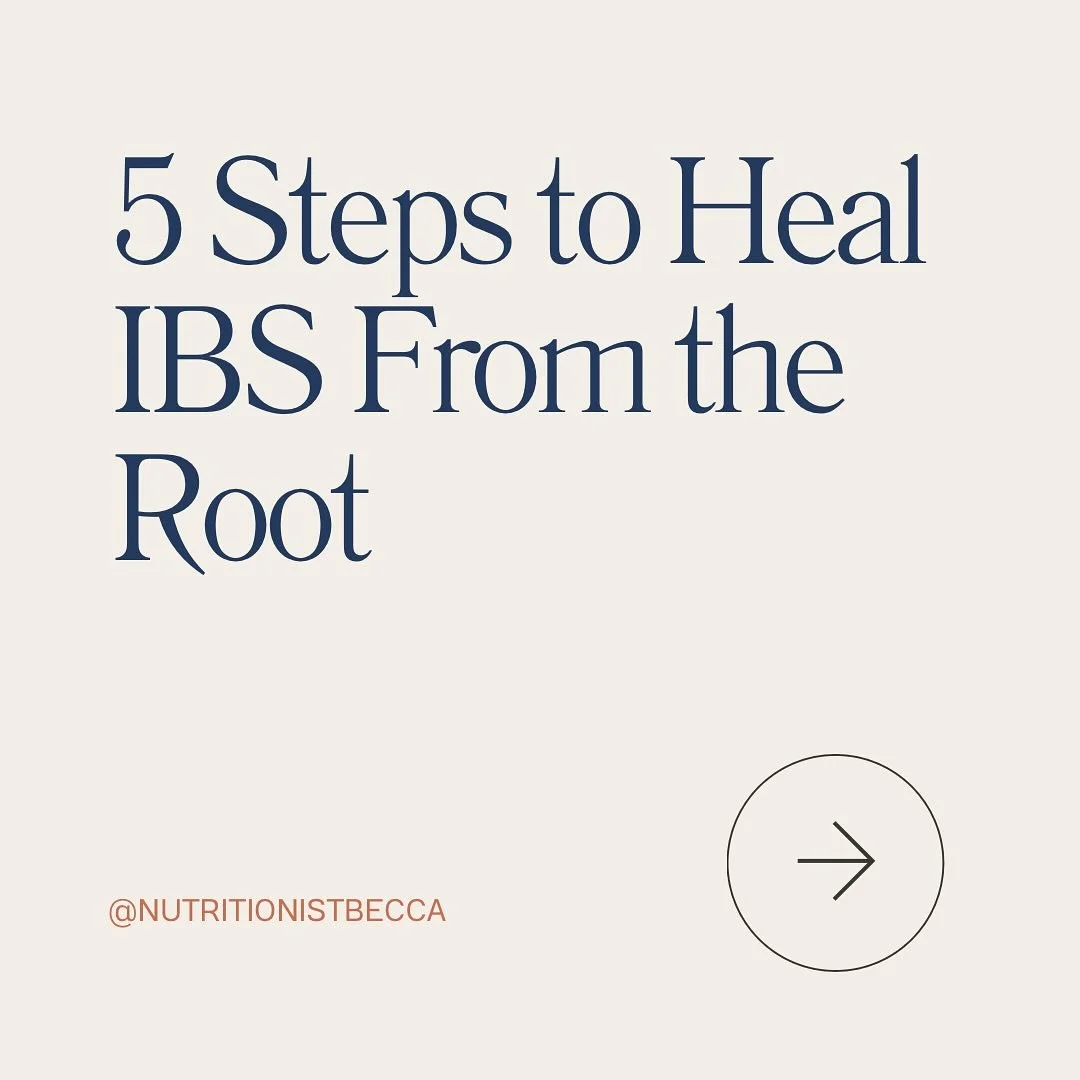 💩 Still stuck in the *frustrating* IBS cycle?
 Here&rsquo;s the 5-step process I use with every client to heal from the root, not just manage symptoms 👇

1️⃣ Remove triggers (yes, even stress counts - sorry not sorry 🙃)
 2️⃣ Replace what your gut&