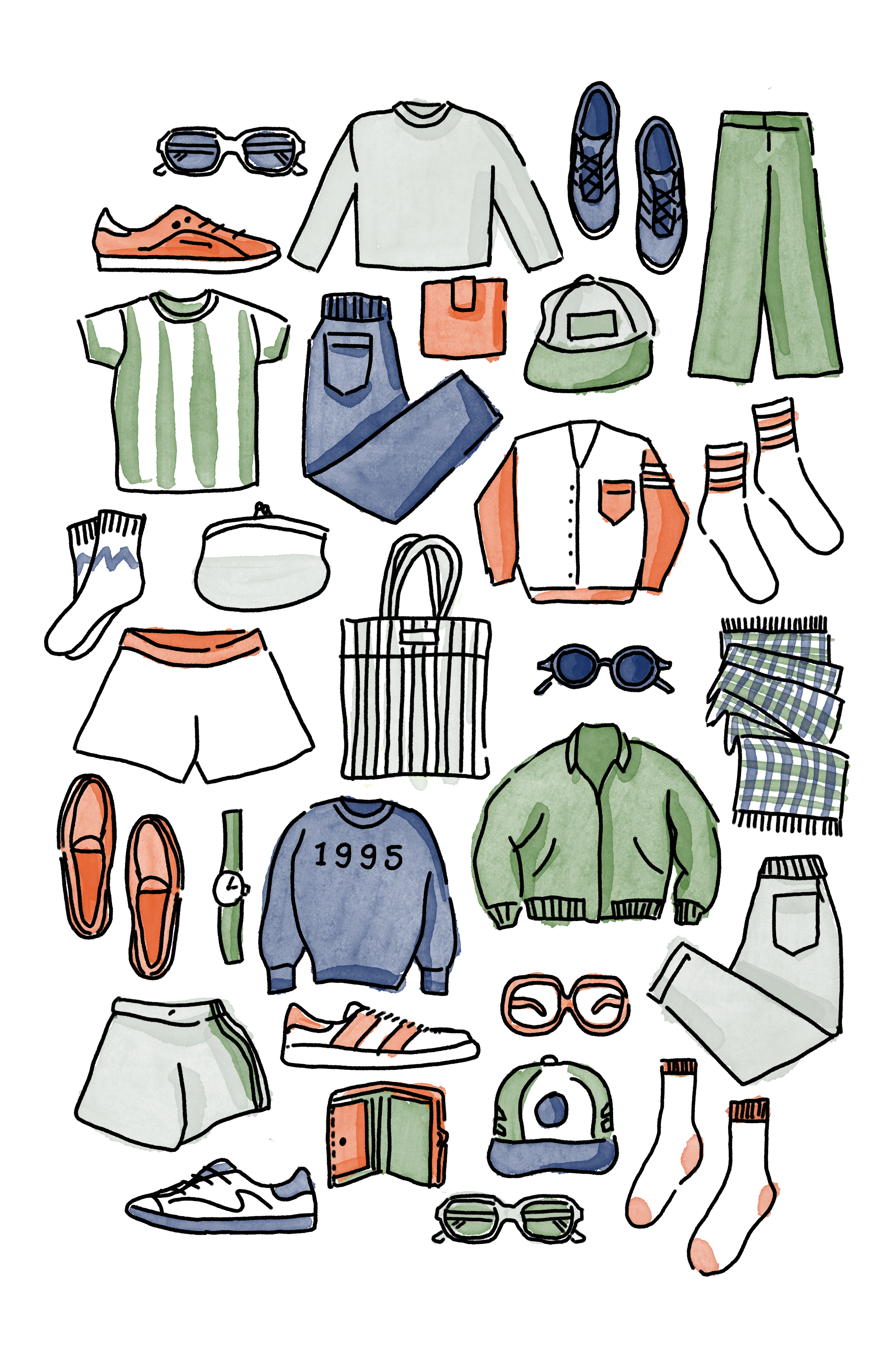 Original Illustrations with Watercolor