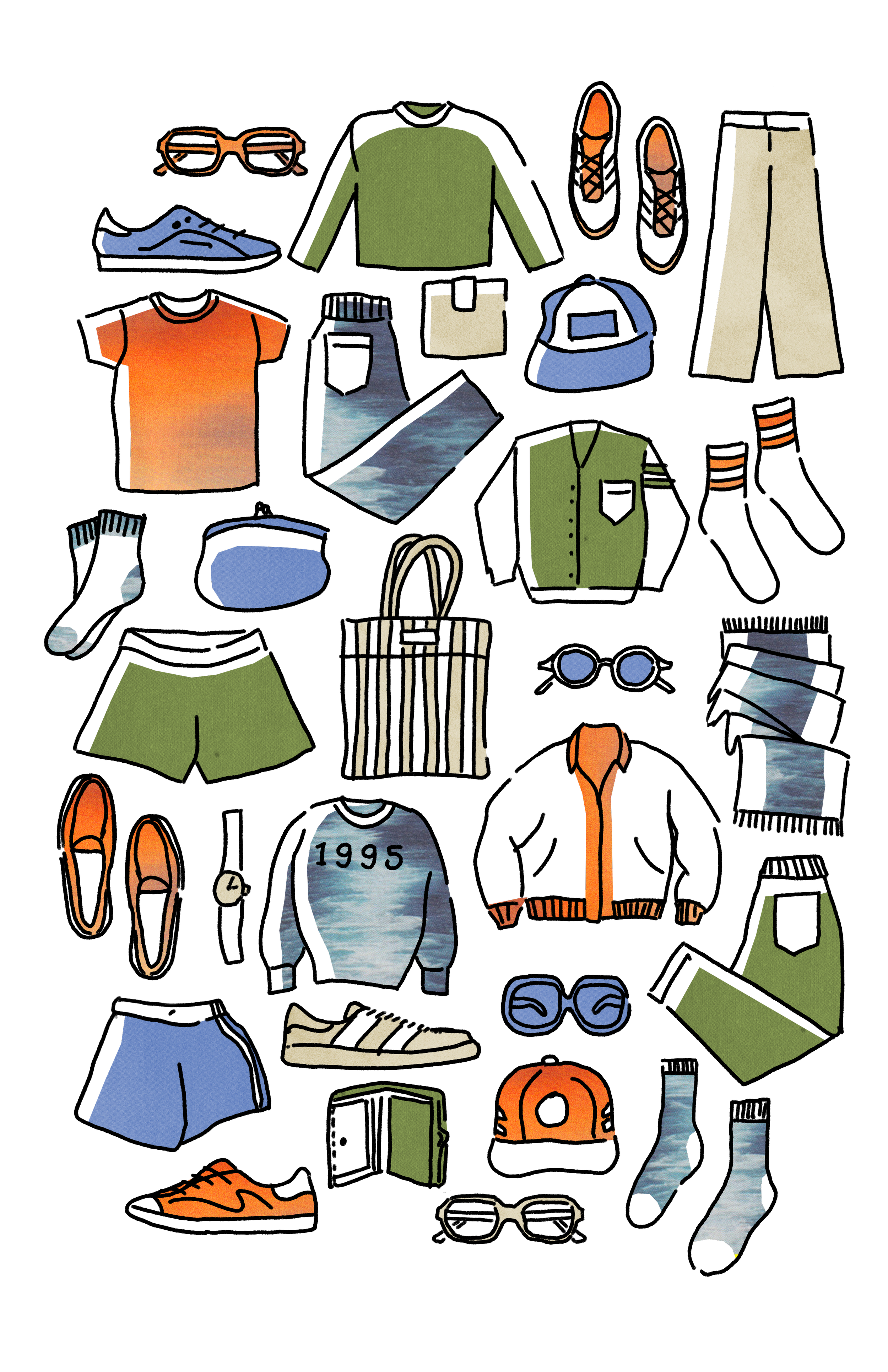 Revised Illustrations with Paper Cutout Elements