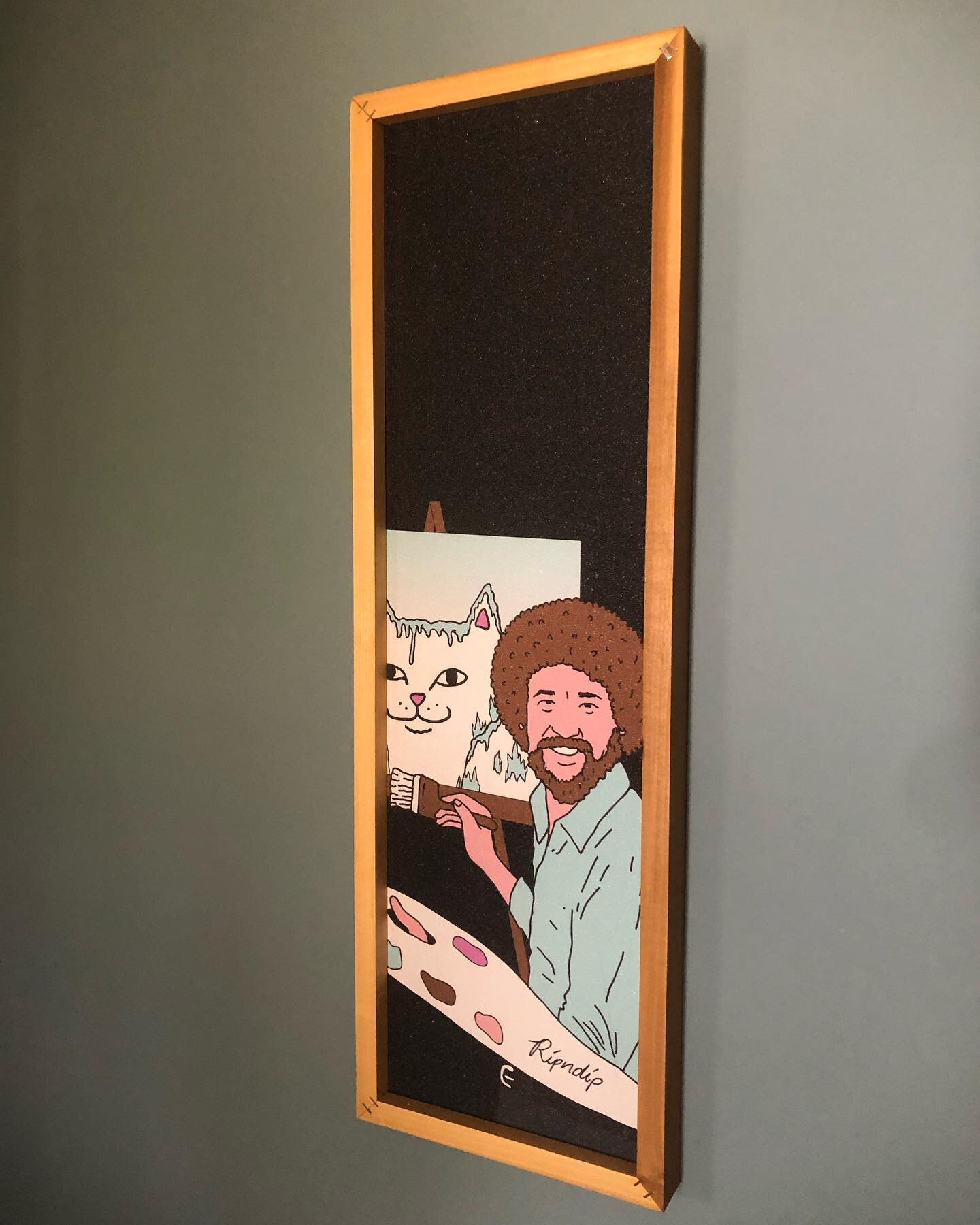 We artists are a different breed of people. We&rsquo;re a happy bunch. -Bob Ross  #frameityourway #ripndip #skateboardgriptapeart