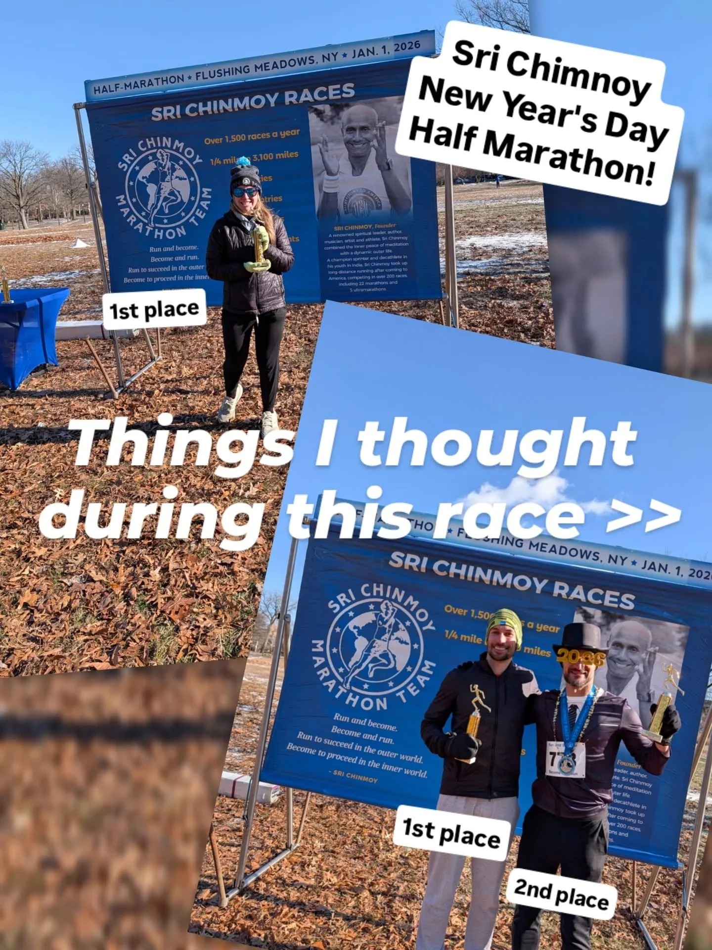 #HappyNewYear! Starting things off right(ish) again at the Sri Chimnoy #HalfMarathon. Nikki came through with the overall win while I survived a 13+ mile run to amazing post race pancakes with a second place finish. 

I got what I deserved today! I k