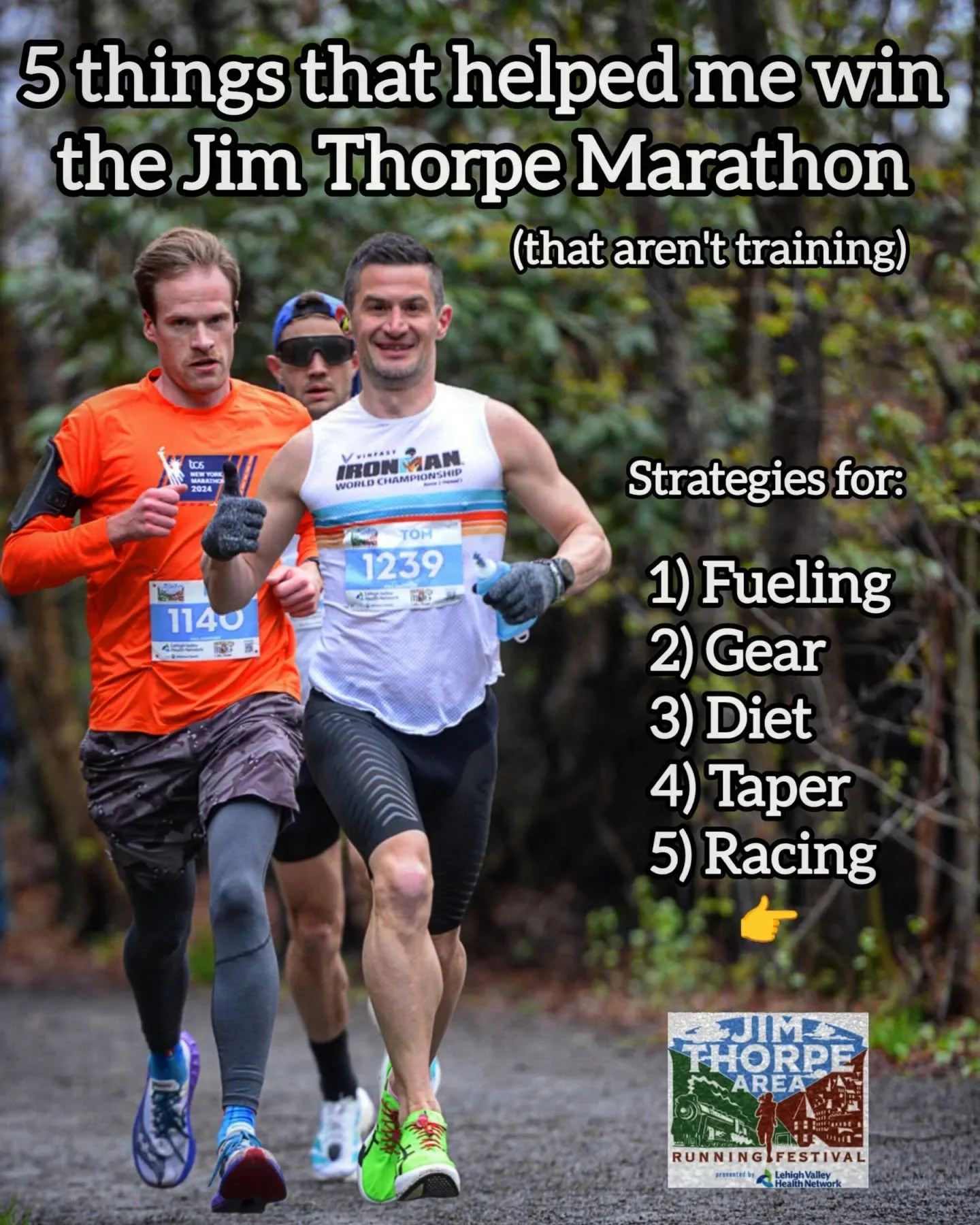 I didn't expect to win the Jim Thorpe Marathon at 41, but it wasn't an accident. Training is part of the story, but every decision I make as a race approaches has a specific purpose. These are the details that can make or break a race, no matter how 