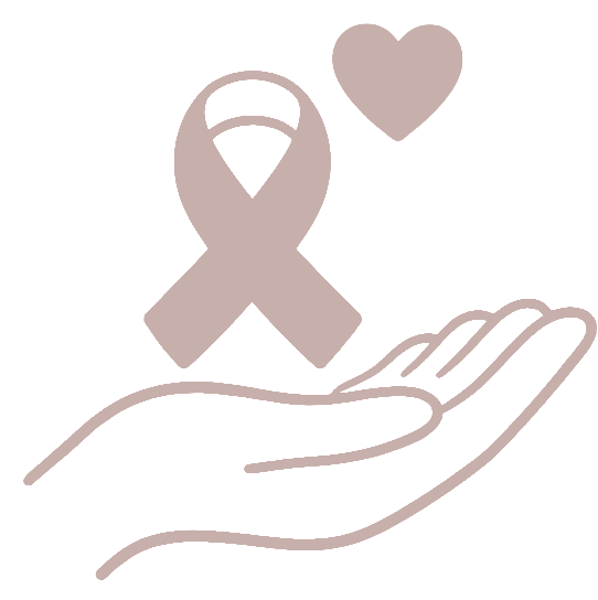 hand with cancer logo and heart for cancer treatment acupuncture in stoney creek