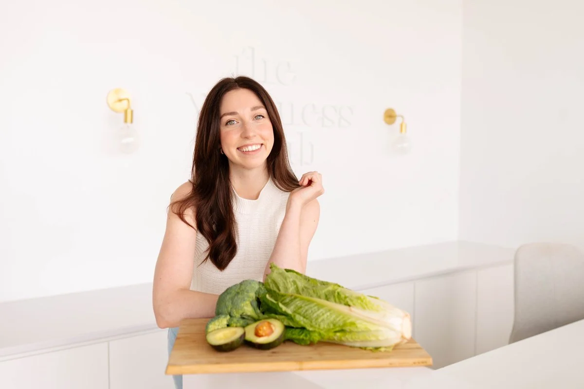 Naturopathy nutrition consultation with leafy greens and avocado at The Wellness Hub in Stoney Creek