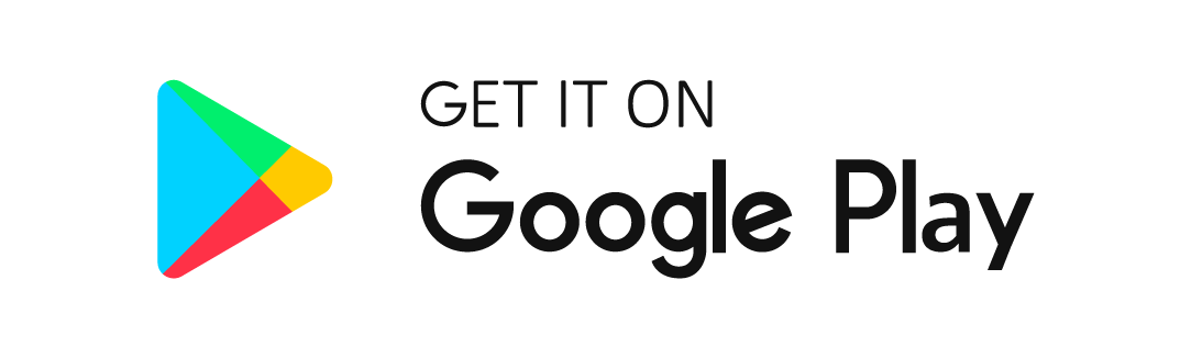 A white button to download Klever Wallet from the Google Play Store, written in black