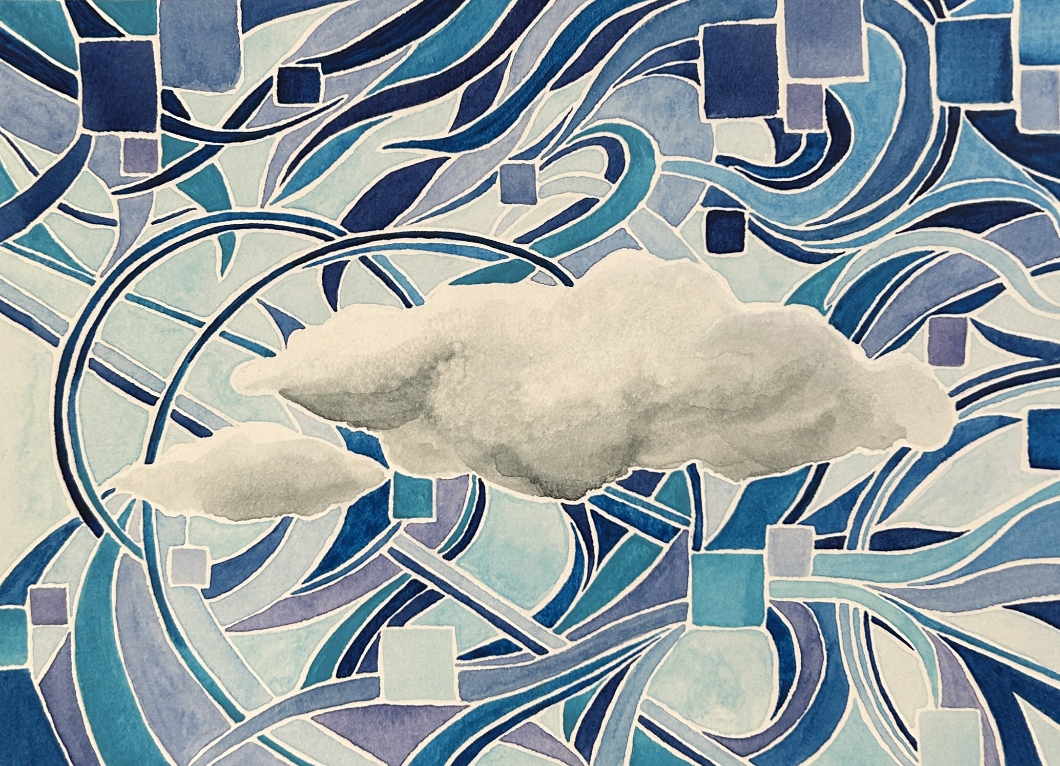 Tangled Up in Blue - 5x7