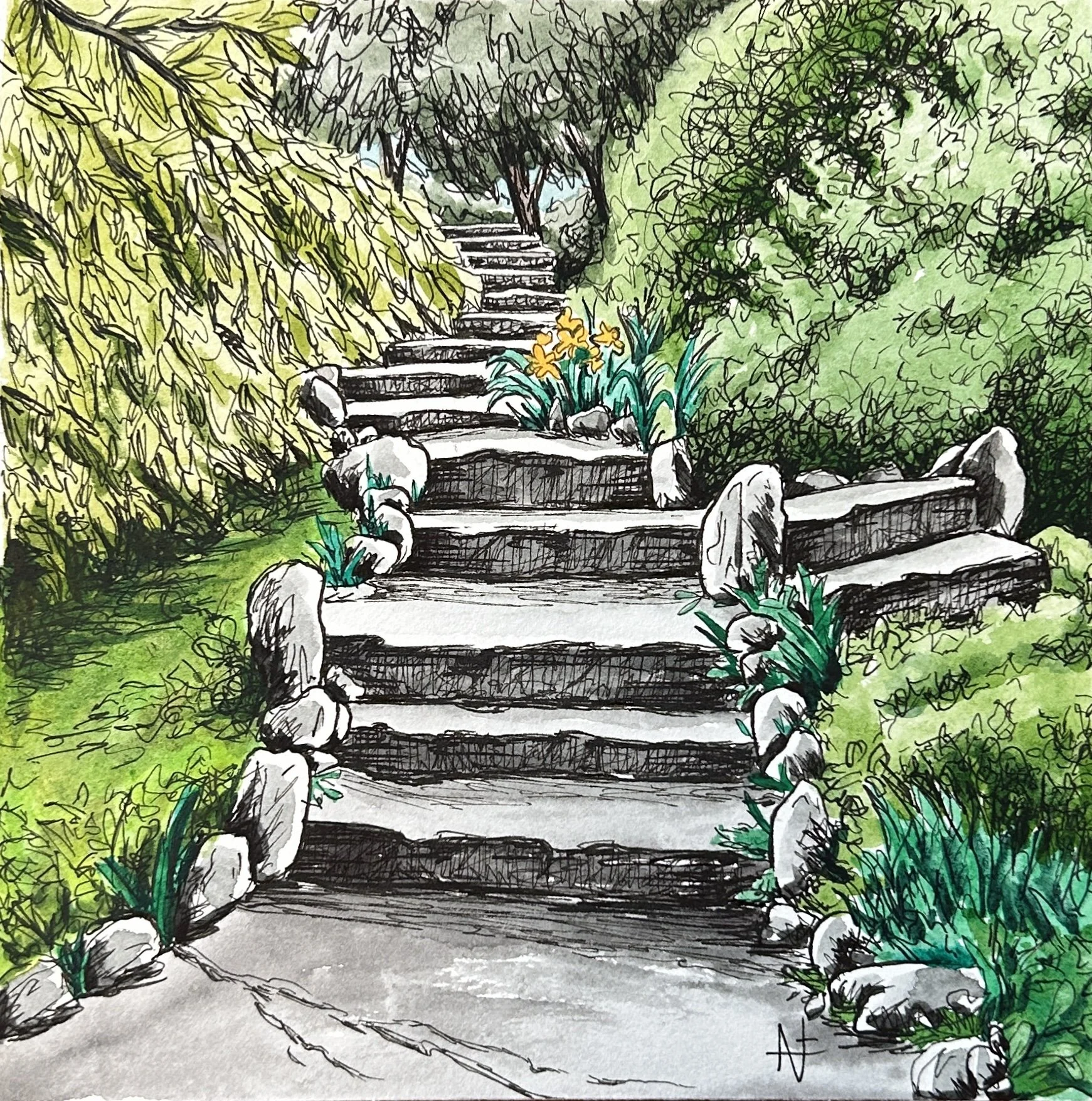 Wilcox Park Stairway - prints available 