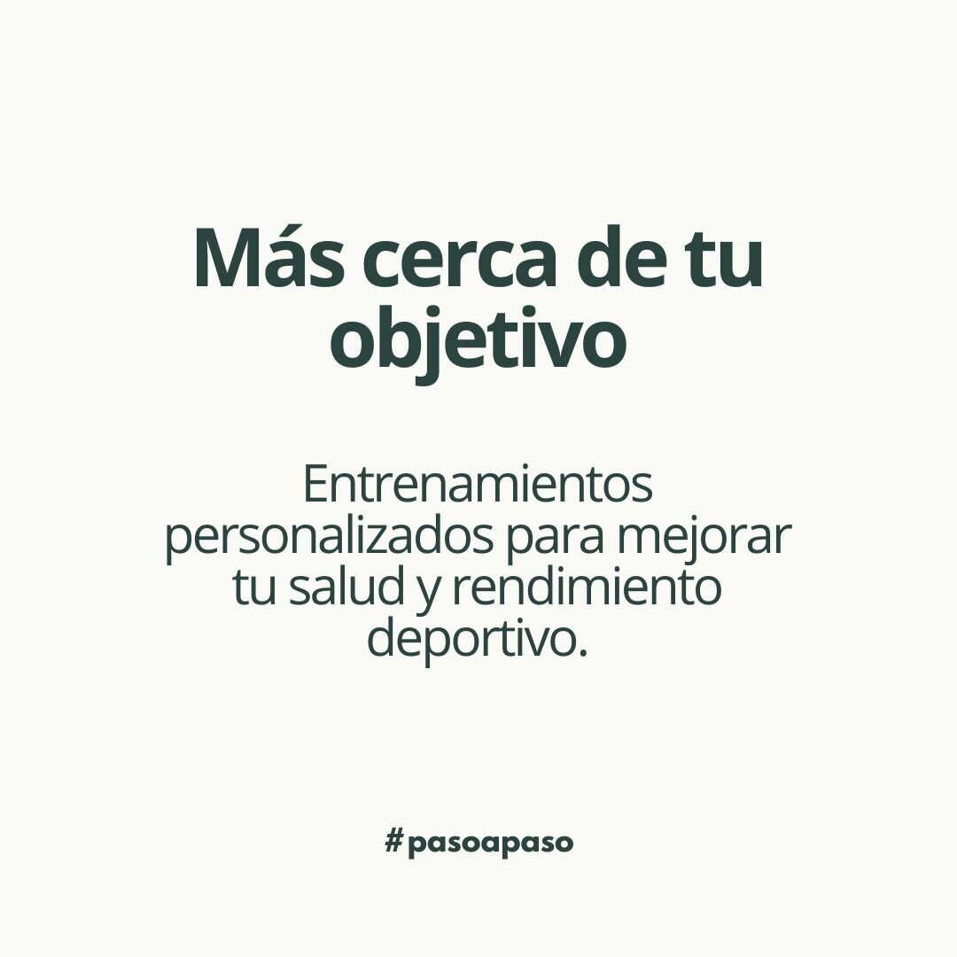 Te acompa&ntilde;amos en cada paso de tu camino hacia tus metas. &iquest;C&oacute;mo? Mediante entrenamientos amenos, divertidos y sin presiones. Nuestro objetivo es que disfrutes cada momento mientras te acercas a tus objetivos. #pasoapaso #ejercici