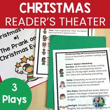 Christmas Play & Readers Theater Script Short Christmas Plays & Bookmarks