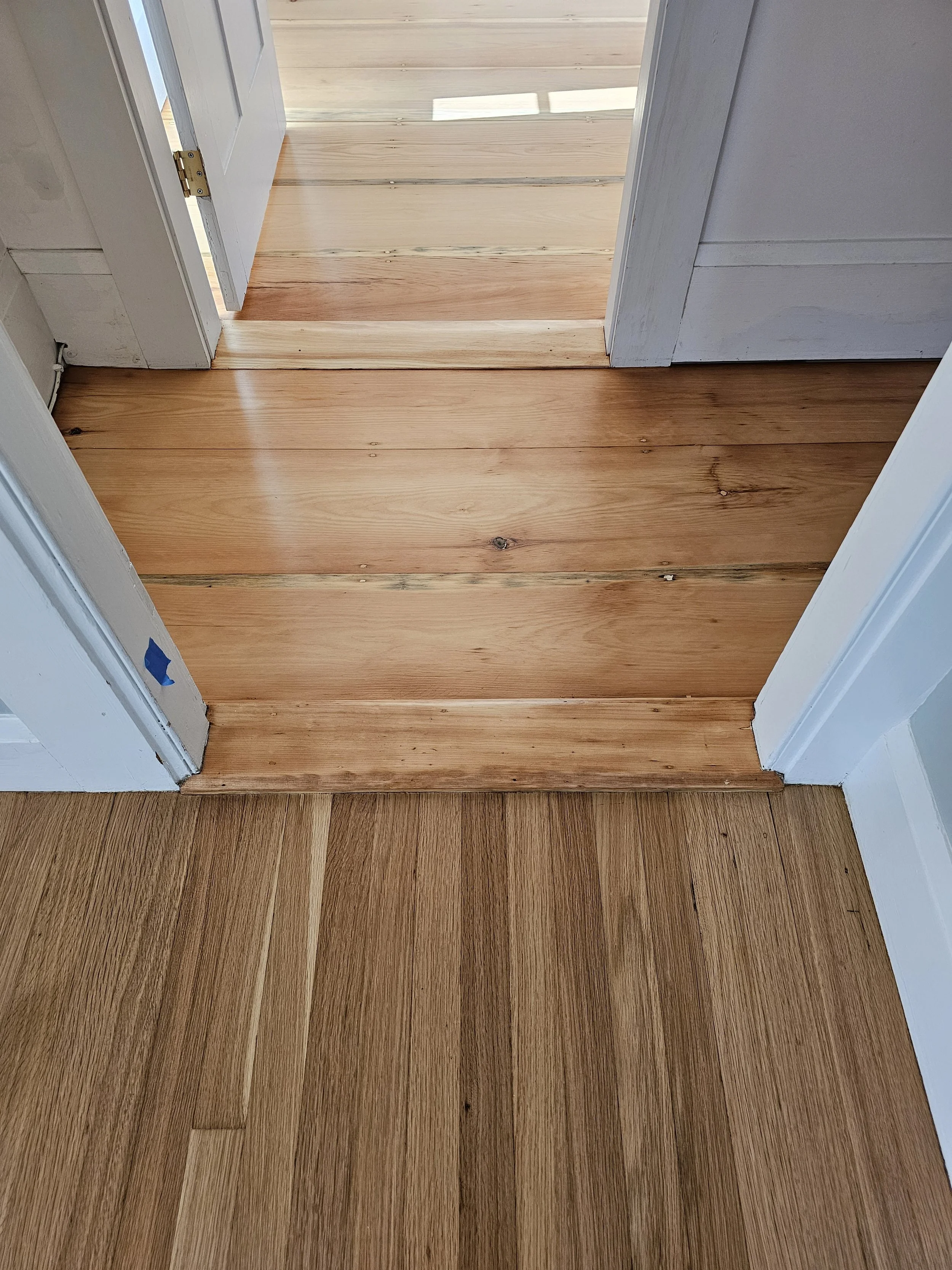 Sand and refinish oak flooring, Yarmouth 2025