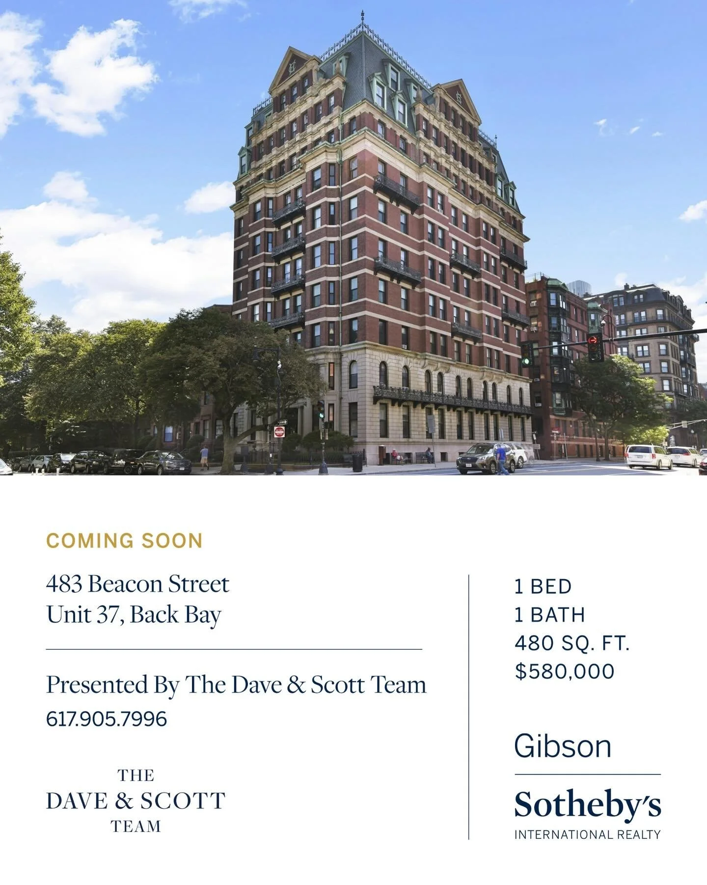 Coming soon in the Back Bay!

Renovated 1 bed condo in Back Bay steps to Fenway, Charles River &amp; MIT. 3rd floor residence at Beacon Towers, a professionally managed elevator building that rises 10 stories above the Back Bay. Spacious layout featu