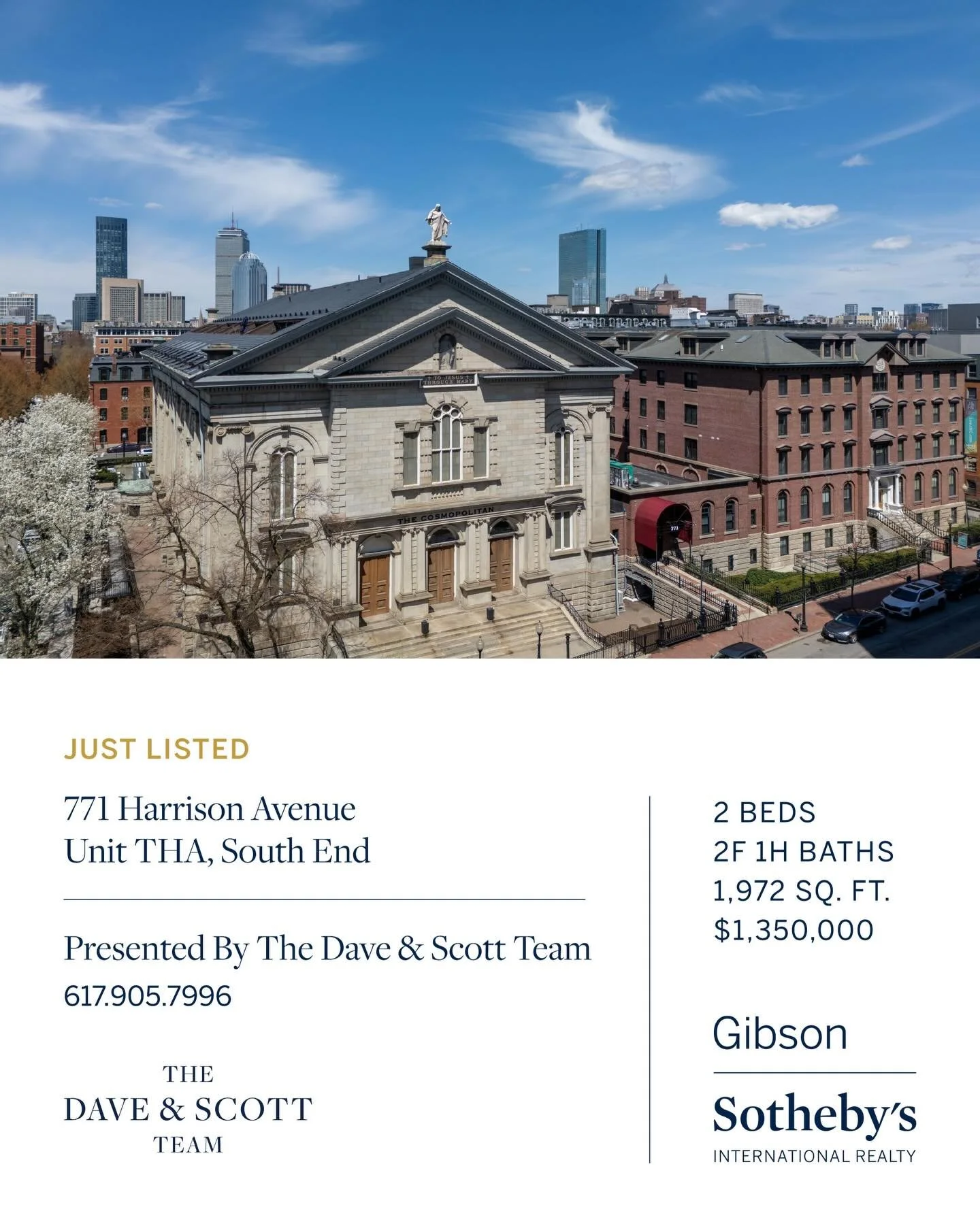Just Listed in the South End!
An incredible value at $684 sq/ft for newer construction in a concierge building.