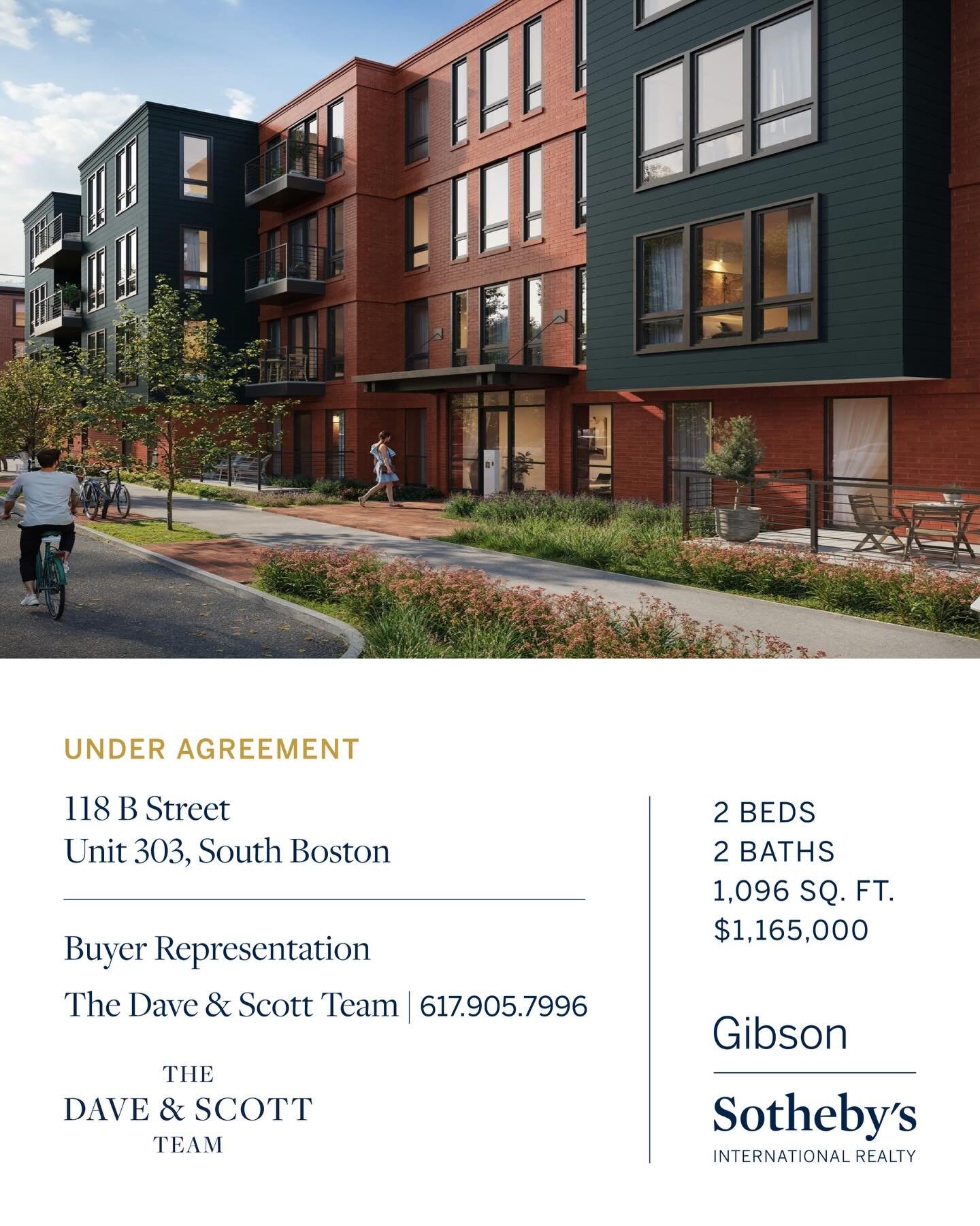 Congratulations to our buyer on this beautiful new construction condo in South Boston!