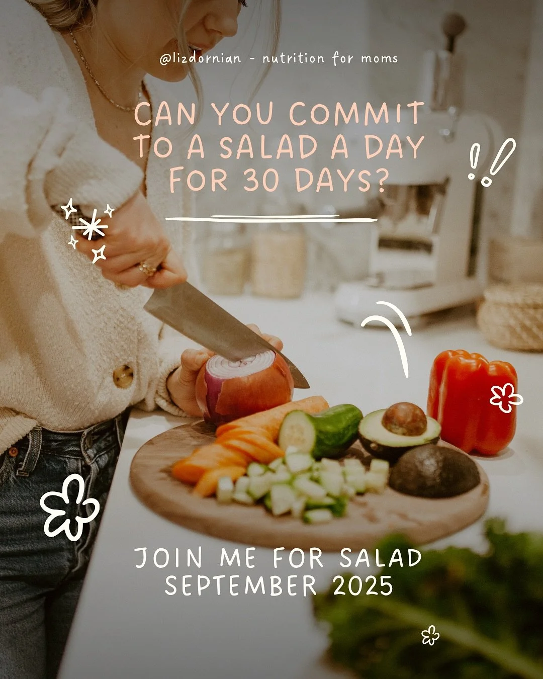 SALAD SEPTEMBER IS BACK 🎉
One salad a day for the whole month- whatever that looks like for you.

Comment &ldquo;SALAD&rdquo; to join us for the challenge and get your printable tracker and recipe ebook!

(&amp; Follow along all month for recipes, i