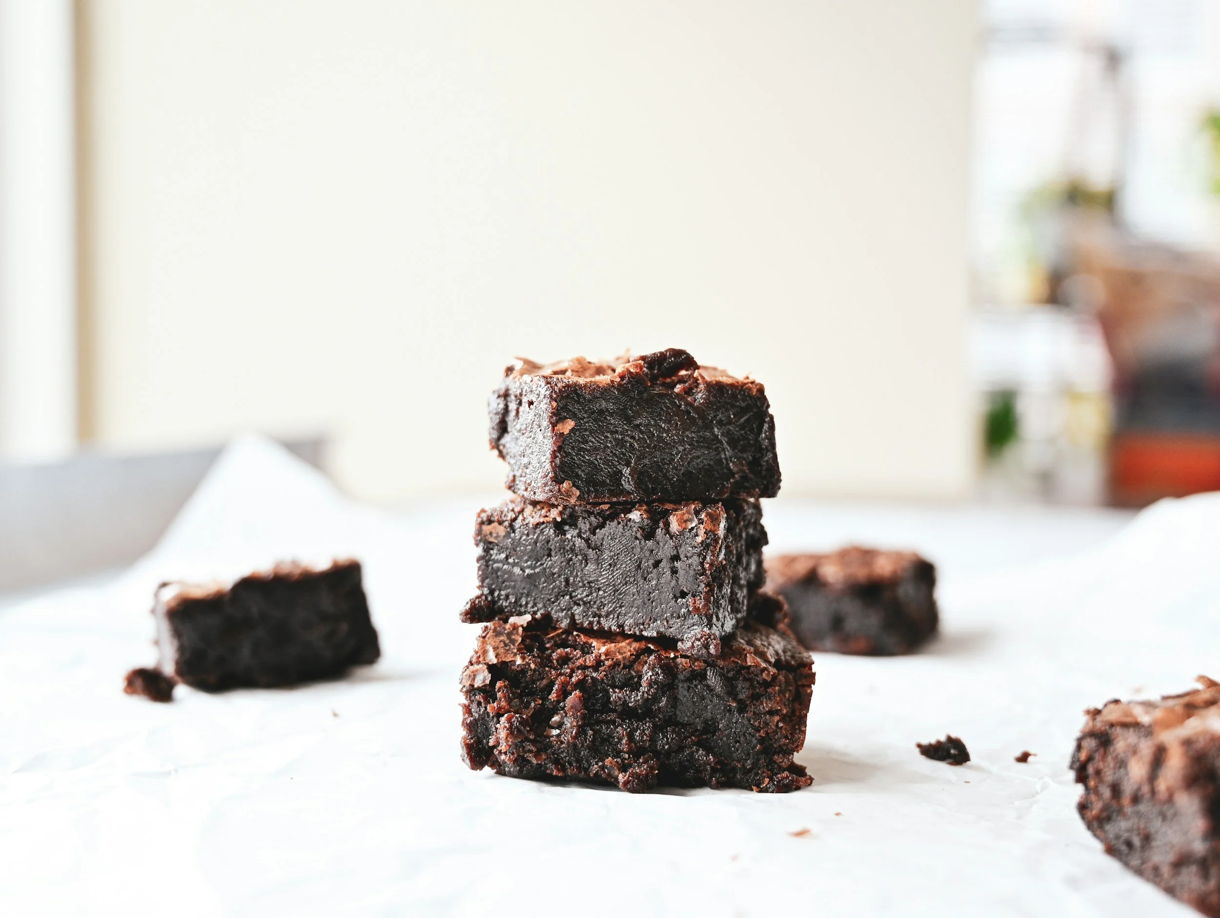 Even treats are an option when shifting to healthy, sustainable habit meant for consistent weight loss goals. We see delicious brownies.