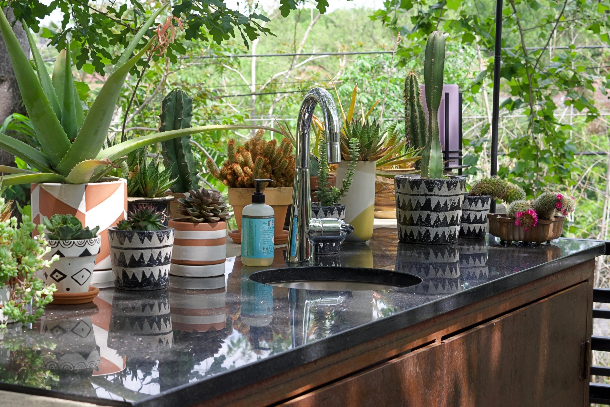 Outdoor Bar Area and Sink.