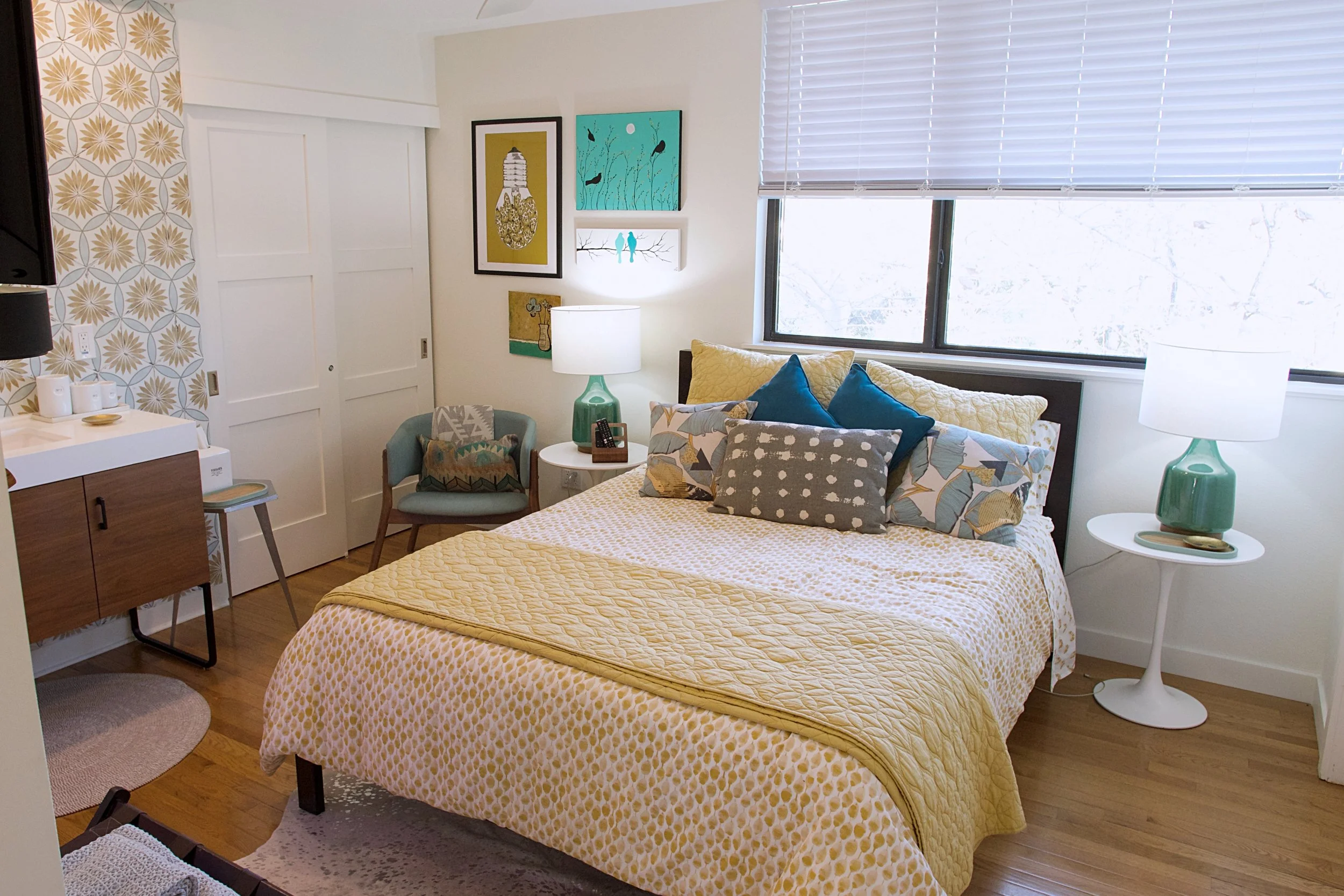 2nd Floor Bedroom, Tempur-Pedic Queen Bed and Ensuite Bathroom.