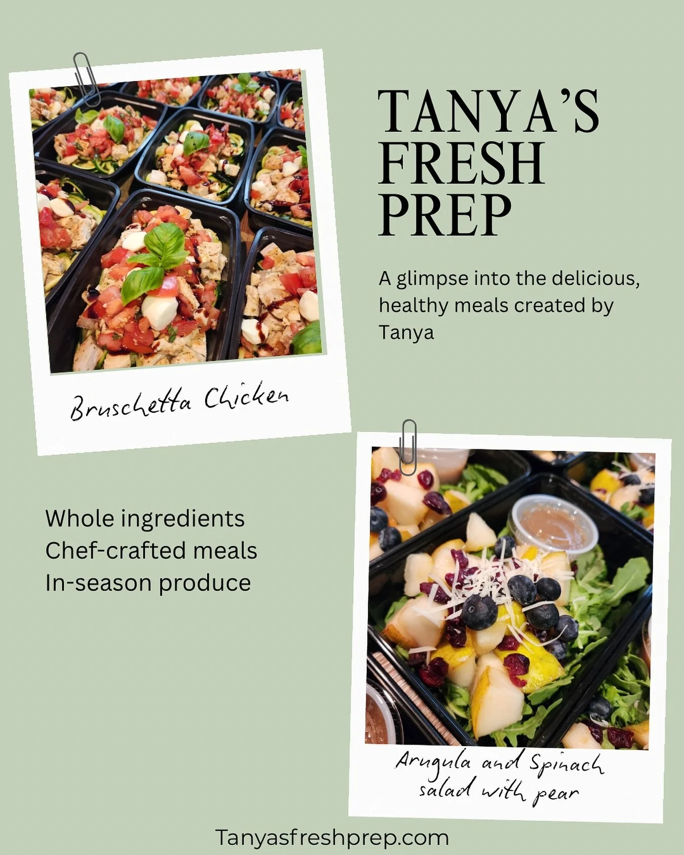 🥑A GLIMPSE INTO TANYA’S FRESH PREP
💚Yesterday TFP sent out a delicious menu full of healthy meals for you to enjoy! Here are a couple that were part of yesterday’s lineup.
🍅Bruschetta Chicken with Zucchini Noodles•
A fresh and