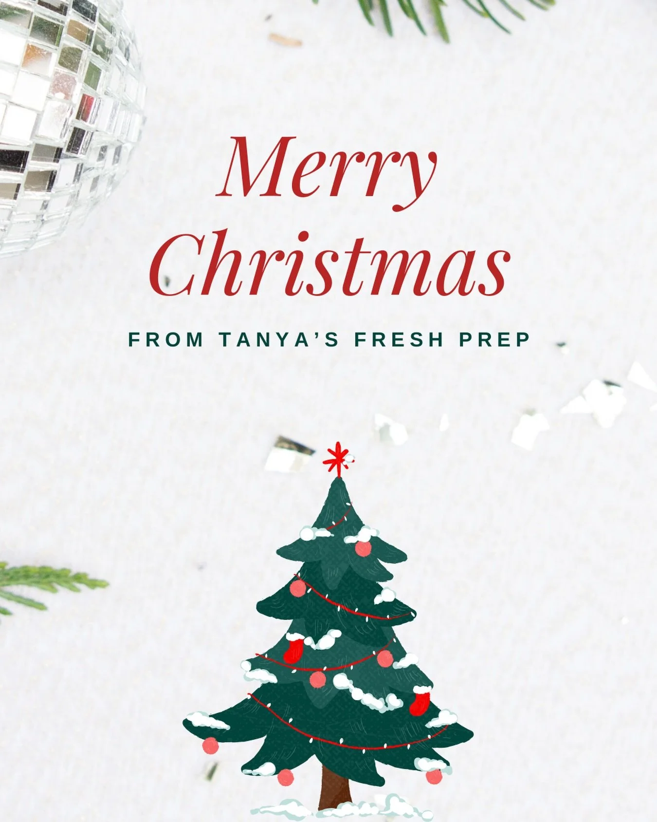 🎄Merry Christmas from Tanya&rsquo;s Fresh Prep! 

❤️Enjoy the rest of the holiday season with friends, family, and good food. We can&rsquo;t wait to cook for you in 2026!

#tanyasfreshprep #ChristmasTime