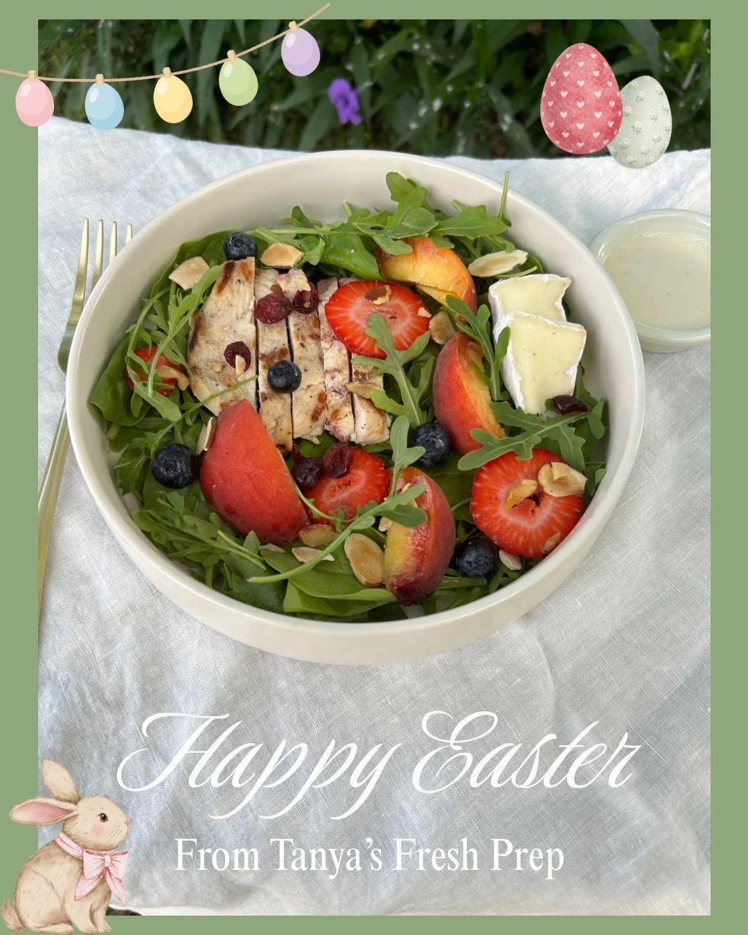 &ldquo;He is not here; He has risen!&rdquo; Luke 24:6

Wishing you a blessed Easter Sunday💕🐣✝️
~From Tanya&rsquo;s Fresh Prep