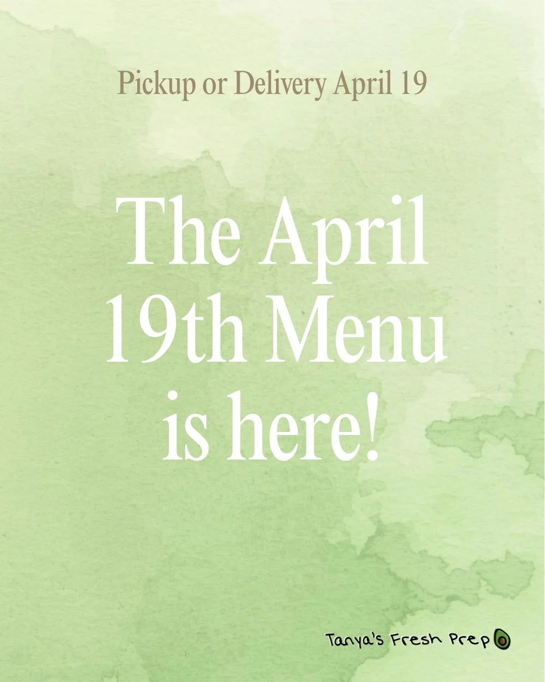 Get excited! 🥳💚 After a busy couple of weeks, Tanya&rsquo;s Fresh Prep is returning on April 19th!

It&rsquo;s time to start planning what your week will look like and decide who will be doing the cooking😉 The April 19th menu is full of fresh-from