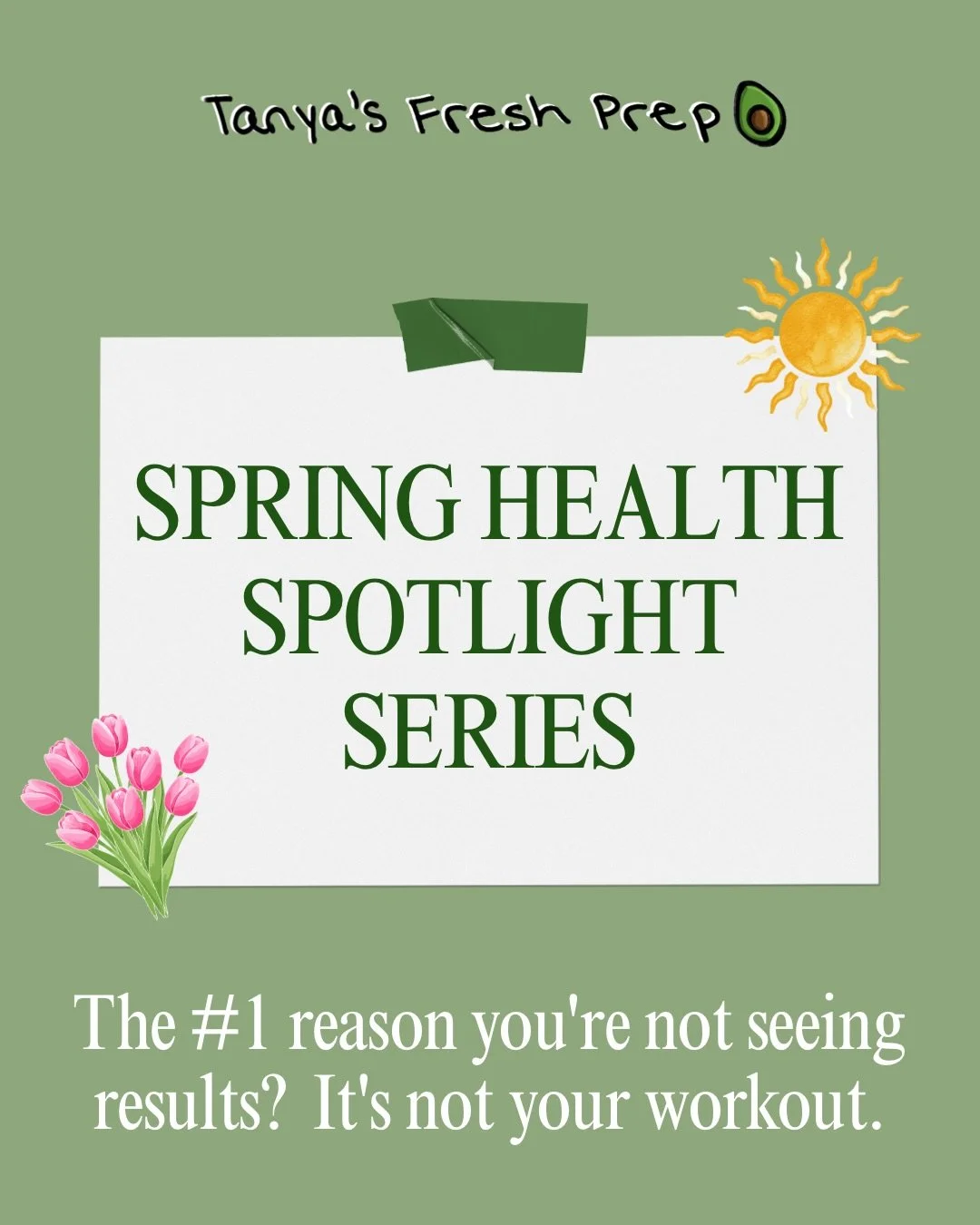 Spring Health Spotlight Series: Consistency is key🔑
When your meals are prepped and ready, staying on track gets a whole lot easier.👏🥗

Order by 11pm TONIGHT for pickup or delivery Sunday April 26. Visit Tanyasfreshprep.com or click the link in ou