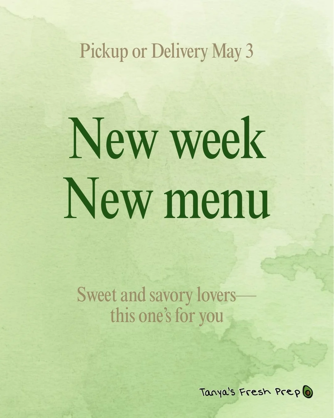 Sweet. Savory. Sorted. 🍌🫐

This week&rsquo;s meals are chef&rsquo;s kiss &mdash; Banana Bread Squares and Blueberry BBQ Pork Bowl available for pickup or delivery May 3rd.

Swipe to see the full meal prep menu! Let&rsquo;s get this busy week of TFP