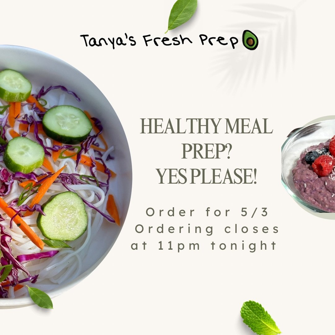 👏Nothing better than knowing your lunch is covered! 

💚Click the link in our bio or visit Tanyasfreshprep.com to order your meals for pickup or delivery on May 3.

#mealprep #healthyfood #healthymealprep #clearwaterfl #tampa