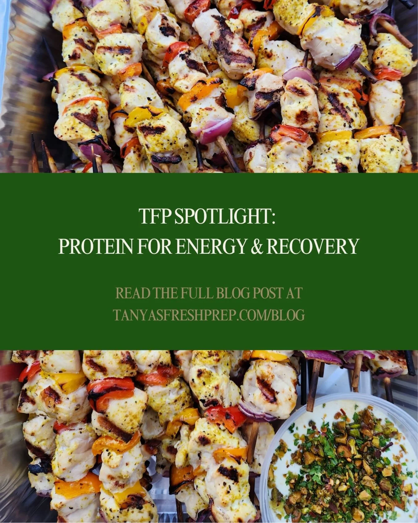 Happy Friday! This week&rsquo;s spotlight is on protein and fueling your body right.💪

You can read the full blog post at Tanyasfreshprep.com/blog 💚

#blogpost #proteingoals #healthylifestyle
