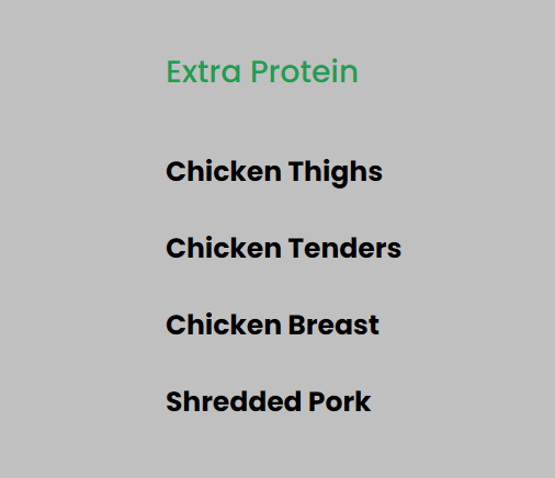 Extra Protein - Meal add-on
