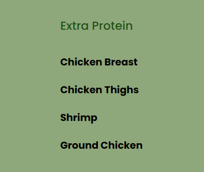 Extra Protein - Meal add-on