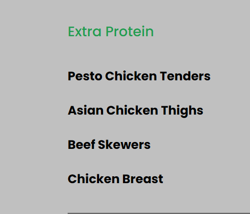 Extra Protein - Meal add-on