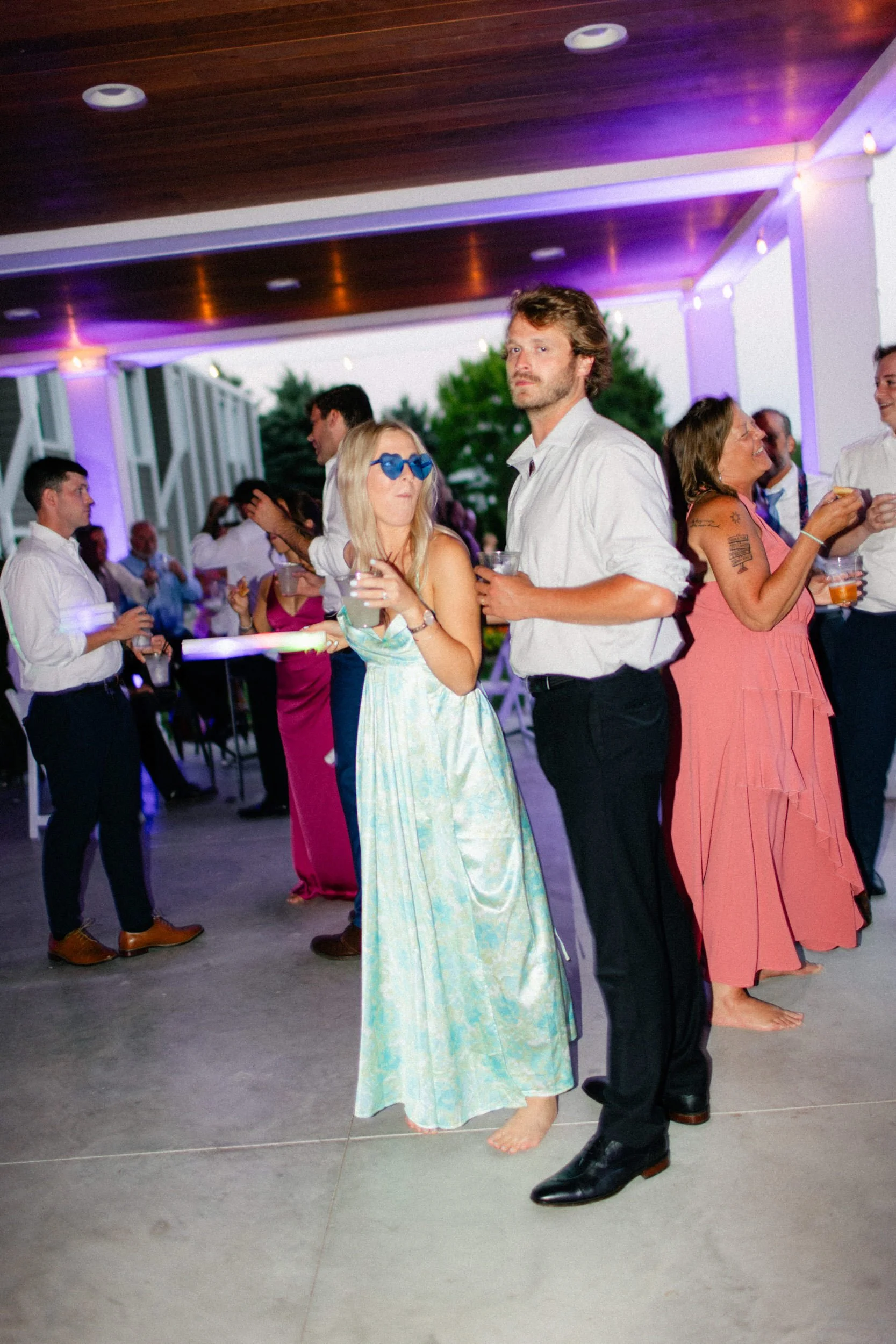 wedding guests dancing