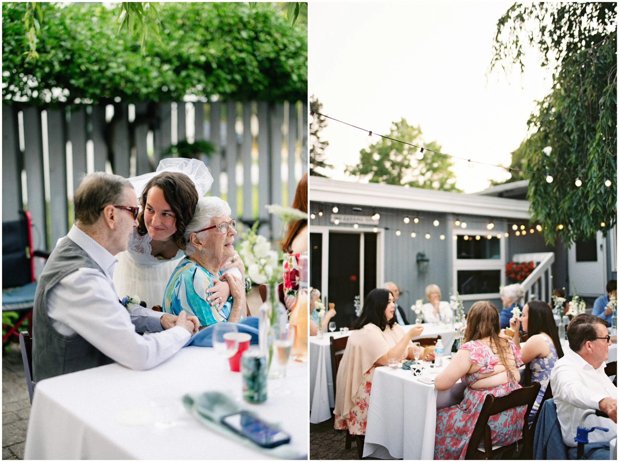 intimate wedding reception moments