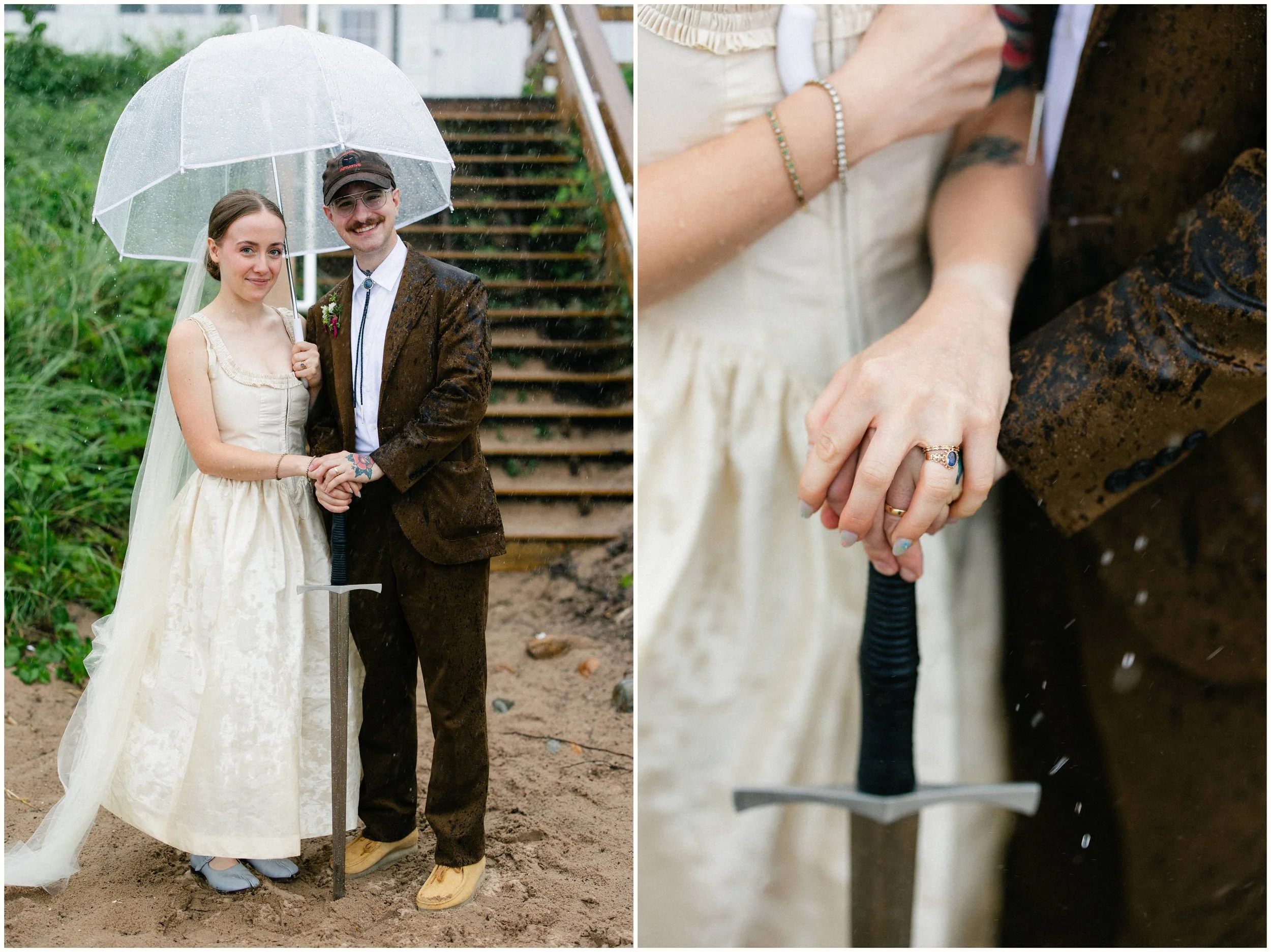 Untraditional wedding portraits