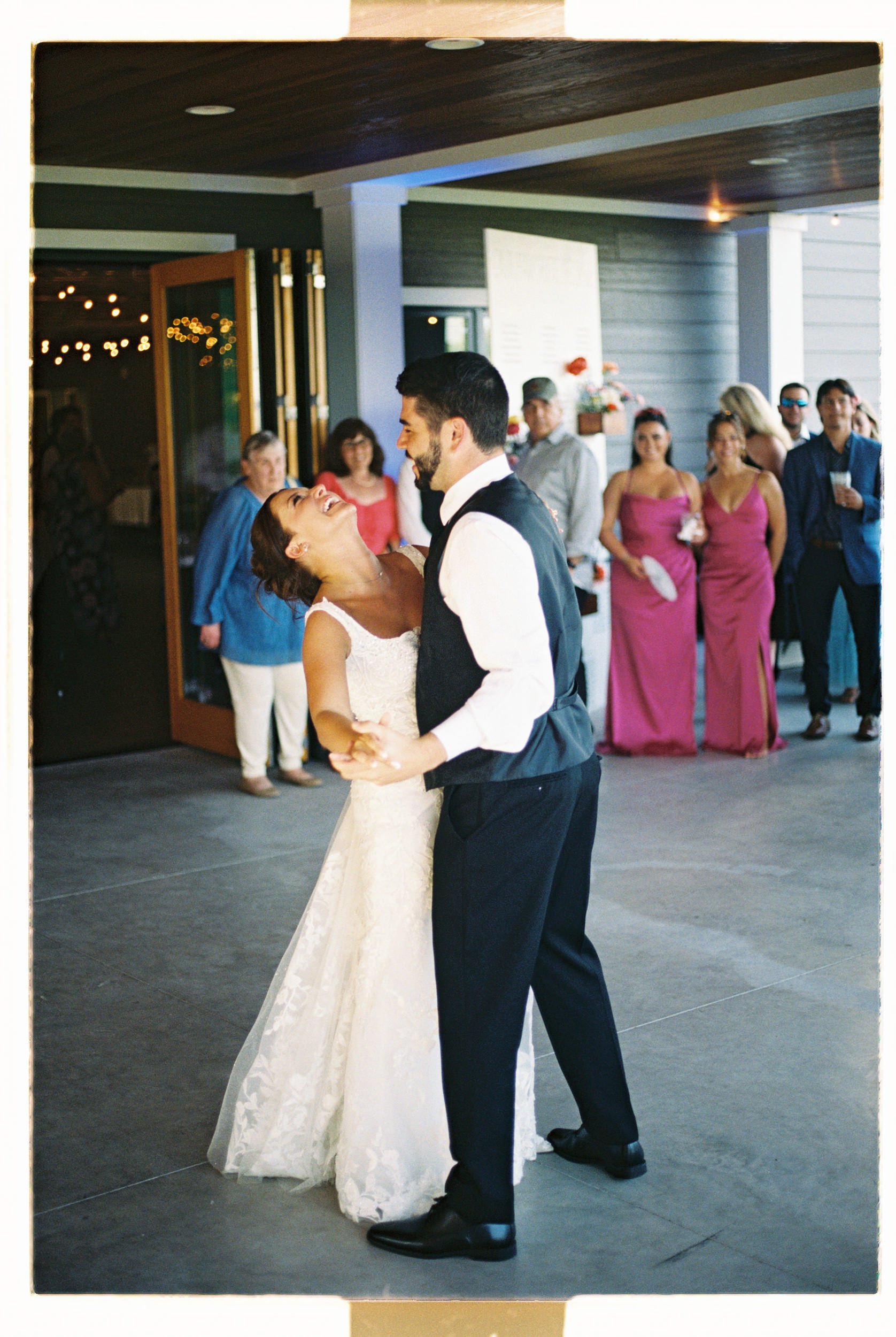 bride and groom first dance