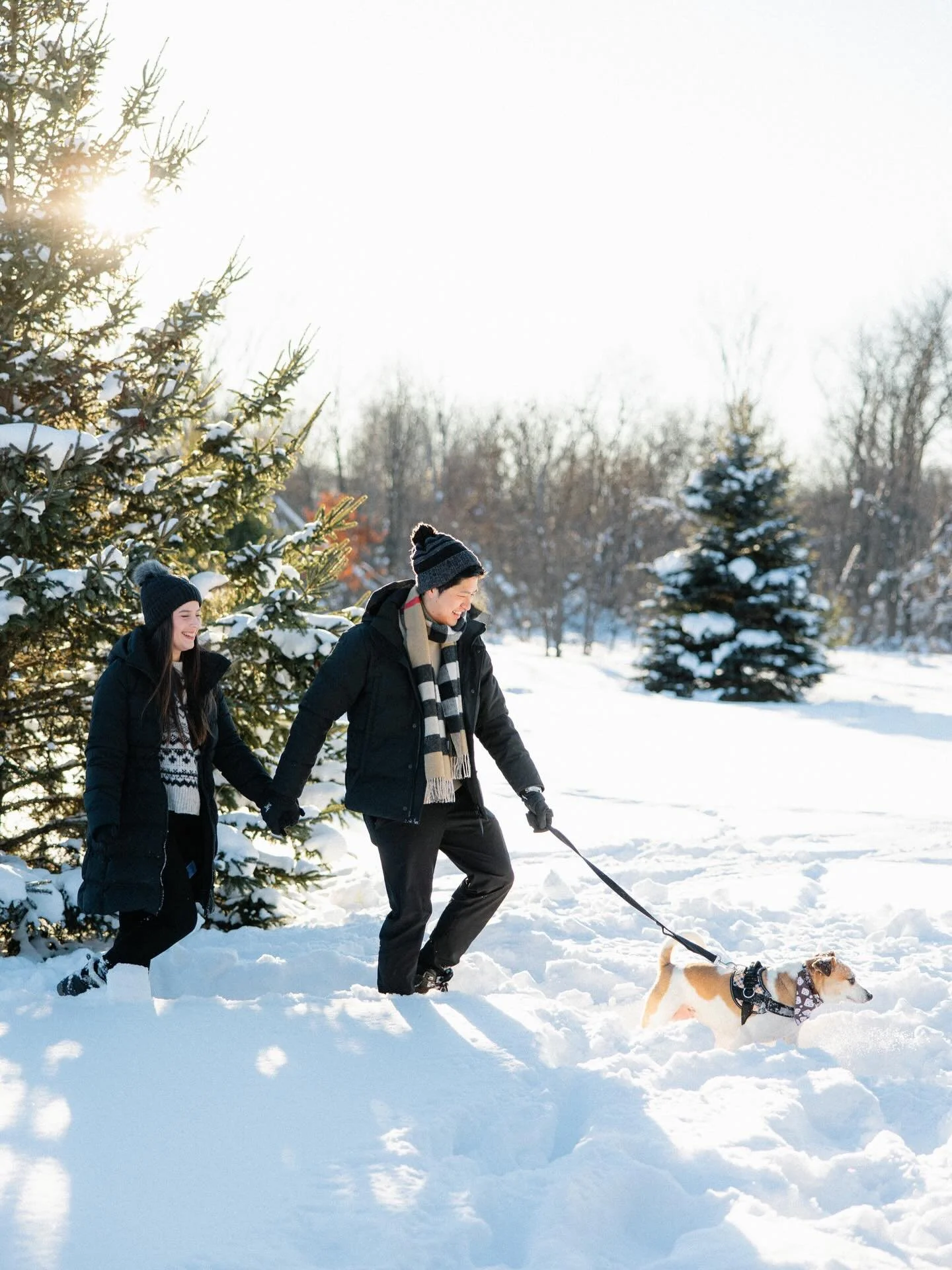 A peek into James + Kristen&rsquo;s winter engagement session. 

We couldn&rsquo;t have asked for more beautiful weather and these guys were troopers trekking through the deep snow. 

So excited to share more magic from their session soon ❄️