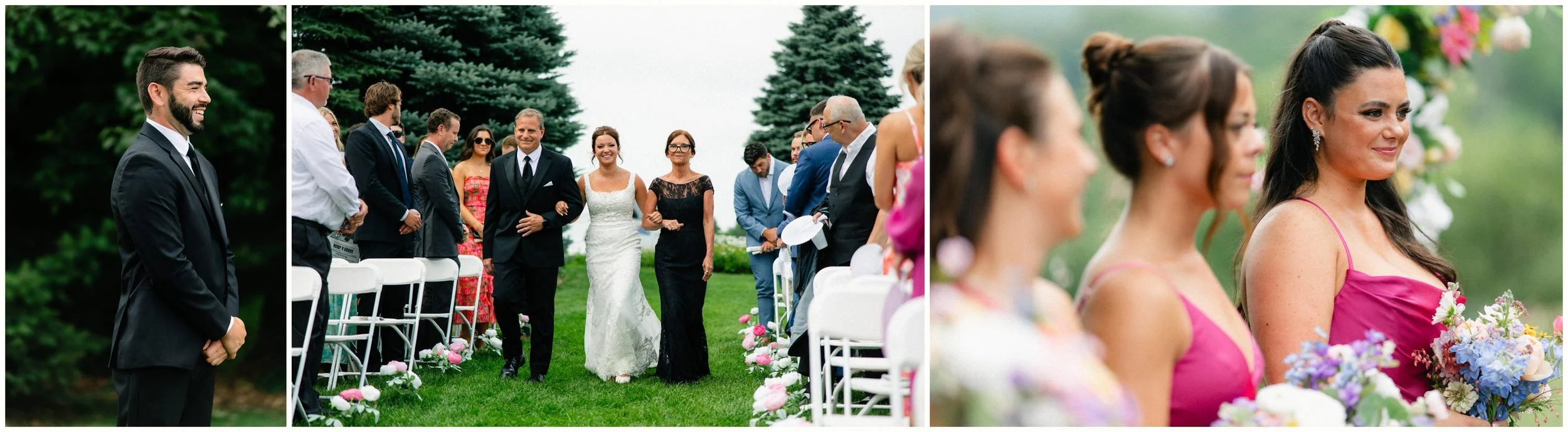 traverse city candid wedding ceremony