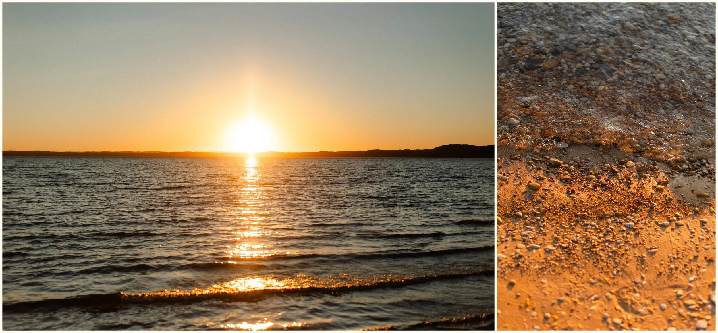 lake michigan maple bay sunset