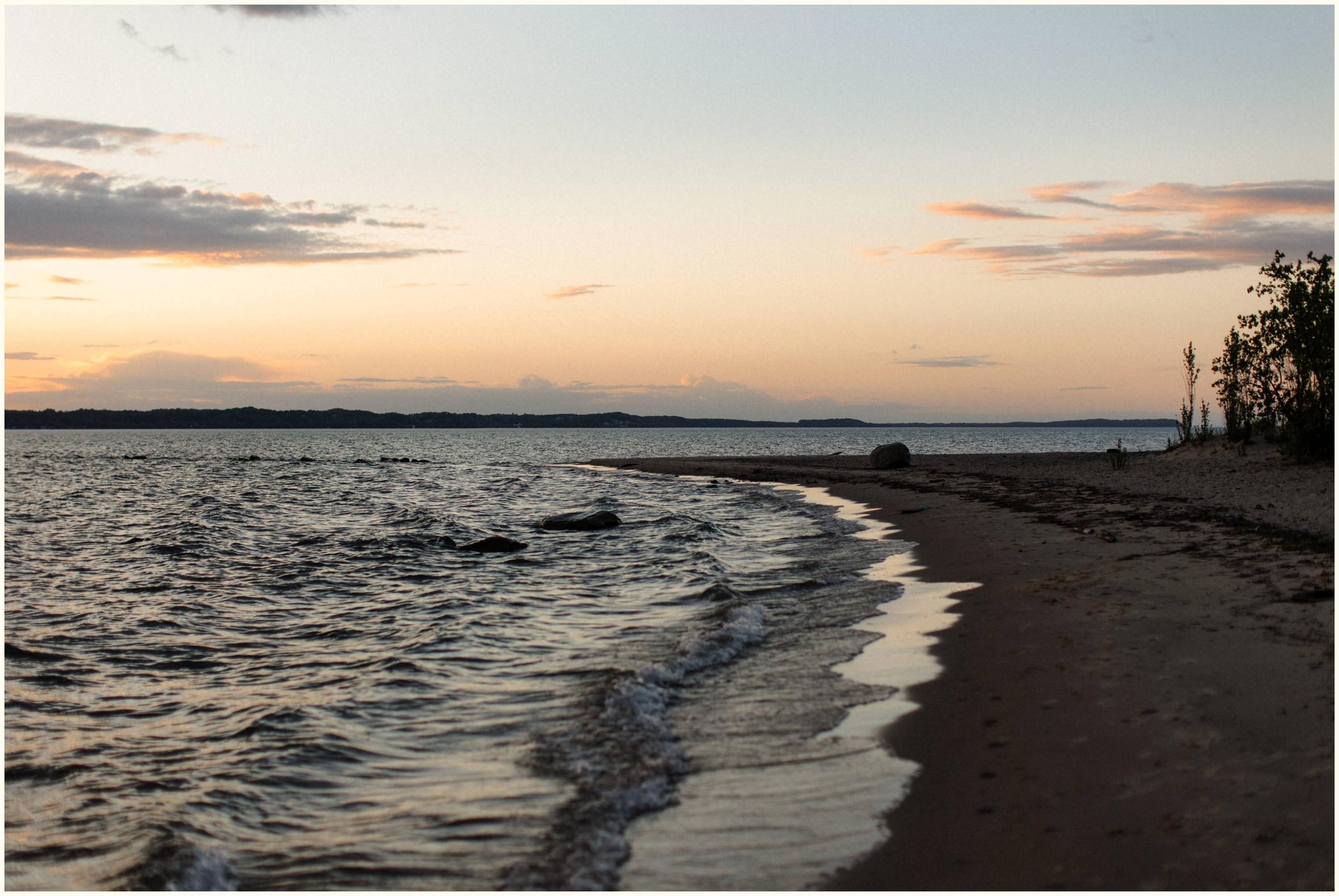 northern michigan beach sunset