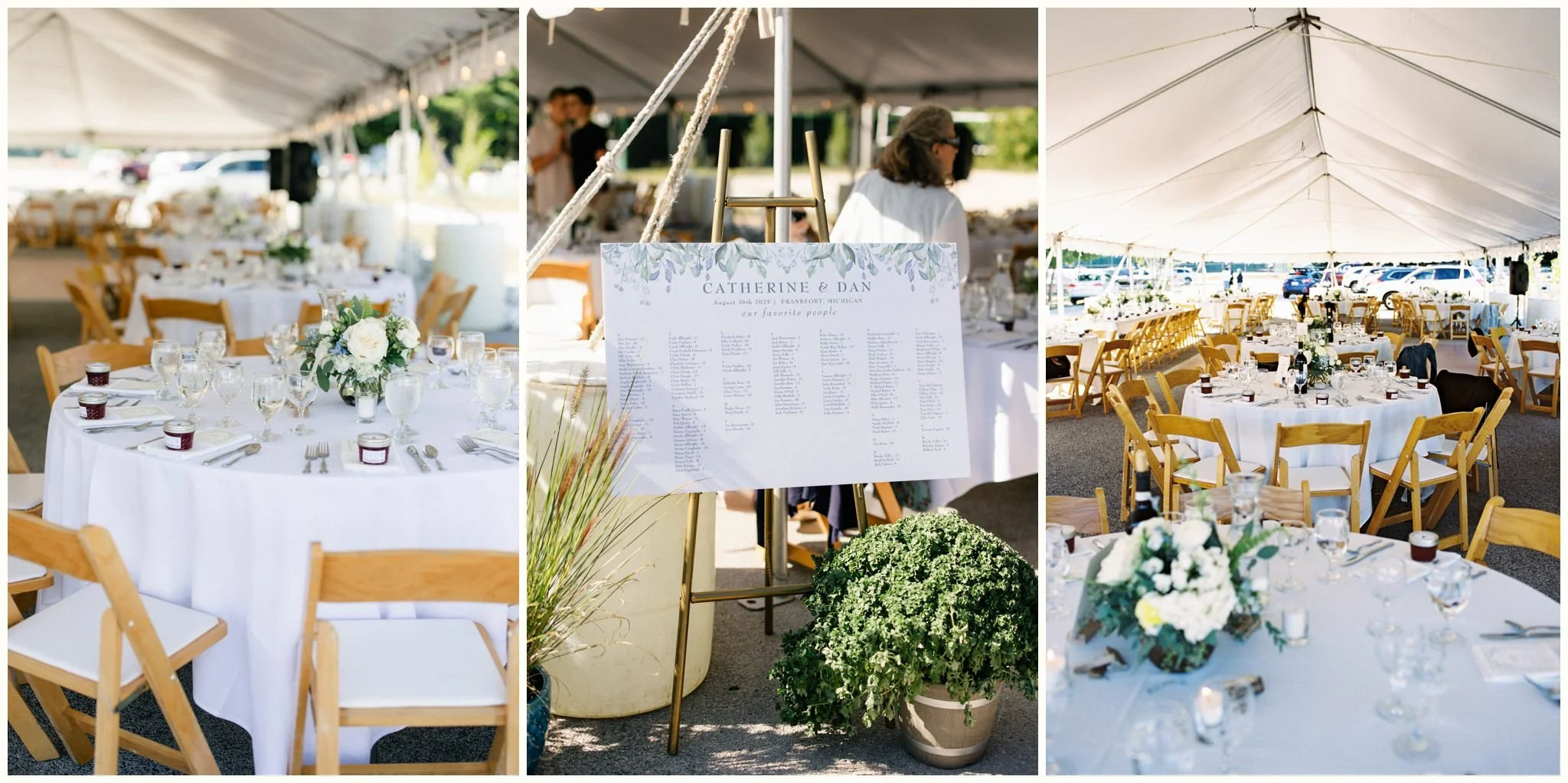michigan tented wedding