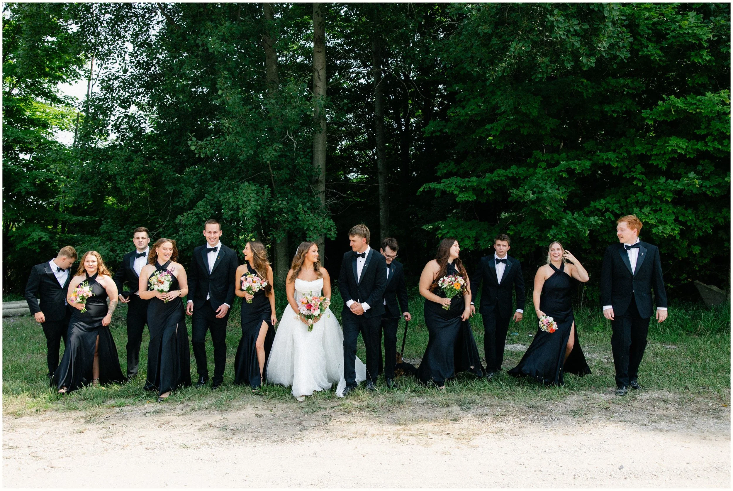 Bridal Party Portraits wearing Black