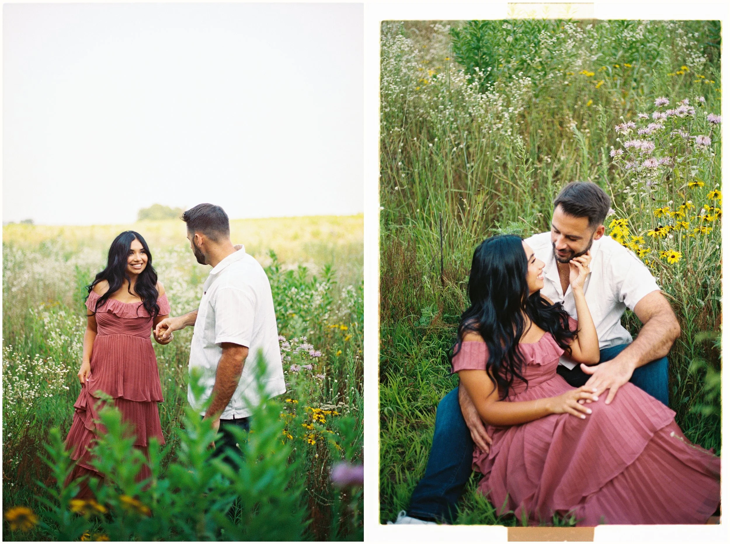 Wildflower Engagement Photos