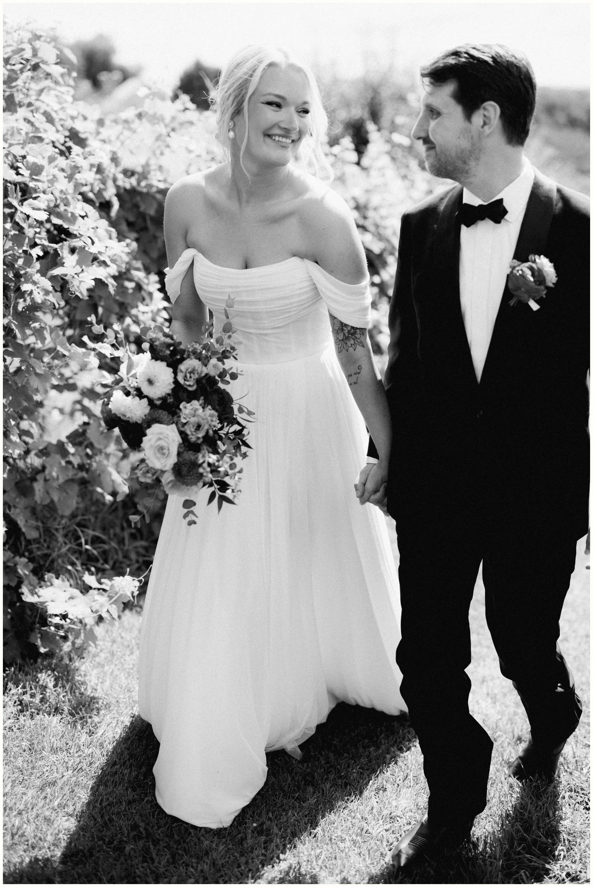 vineyard wedding portraits