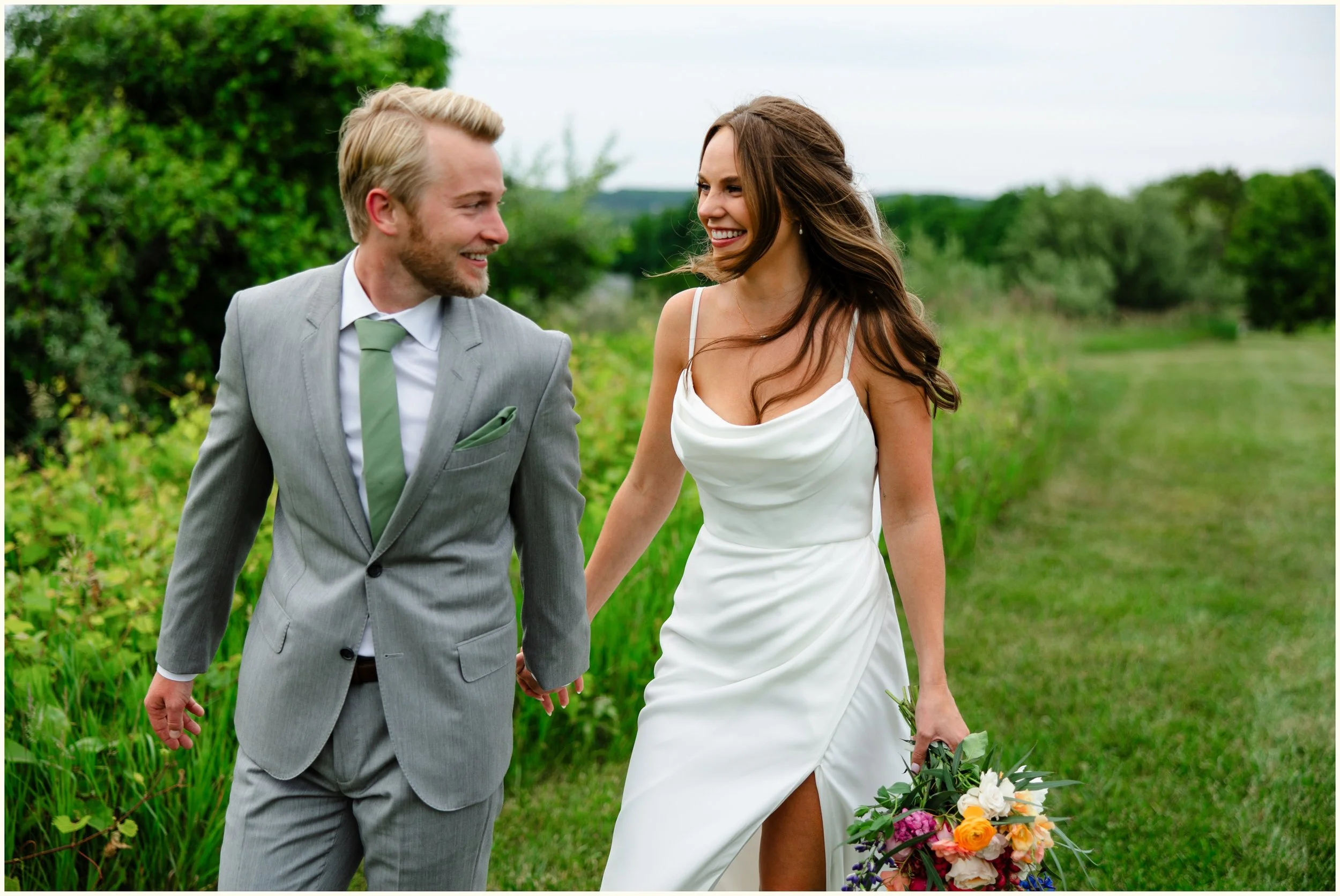 northern michigan newly wed portraits