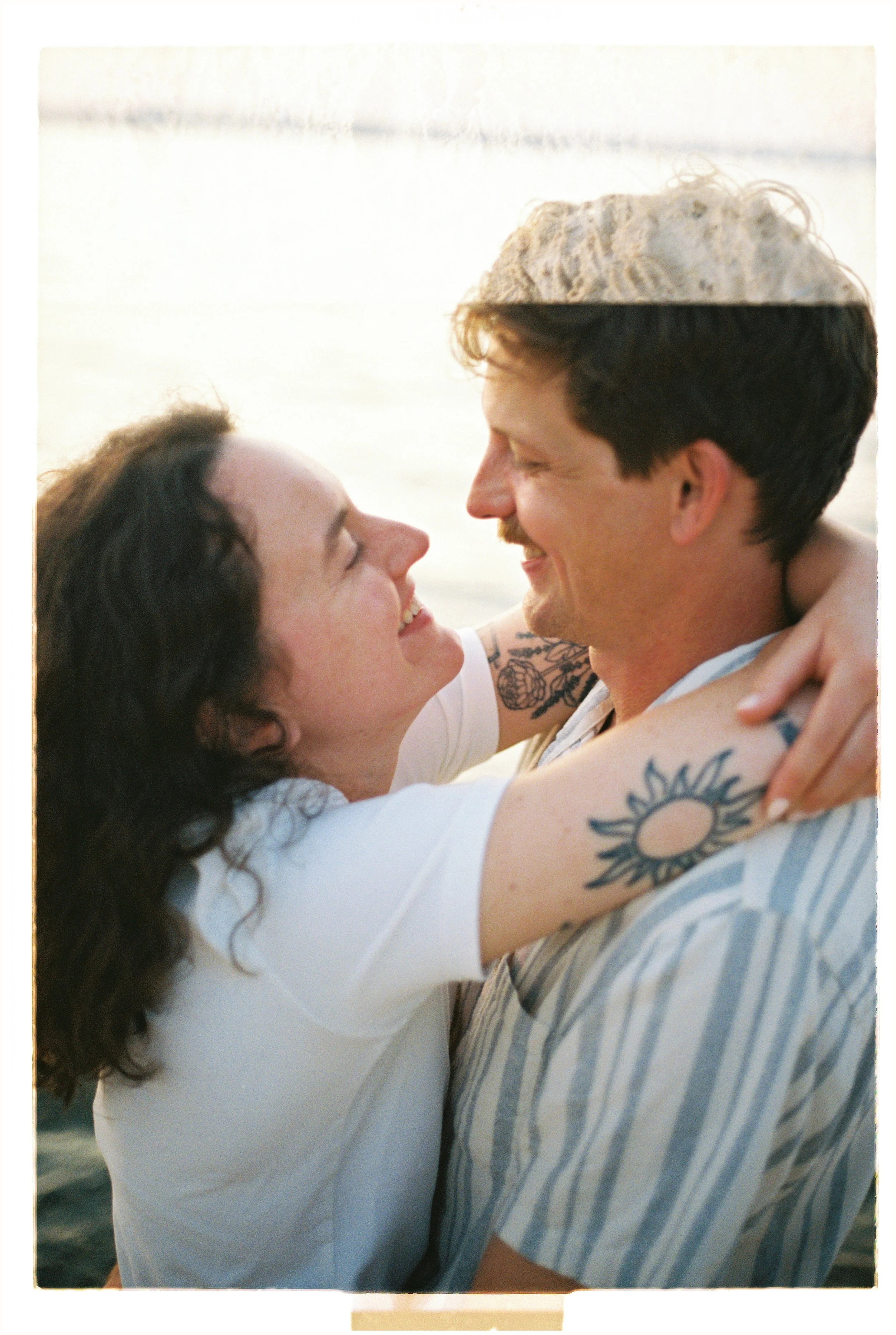 michigan beach engagement